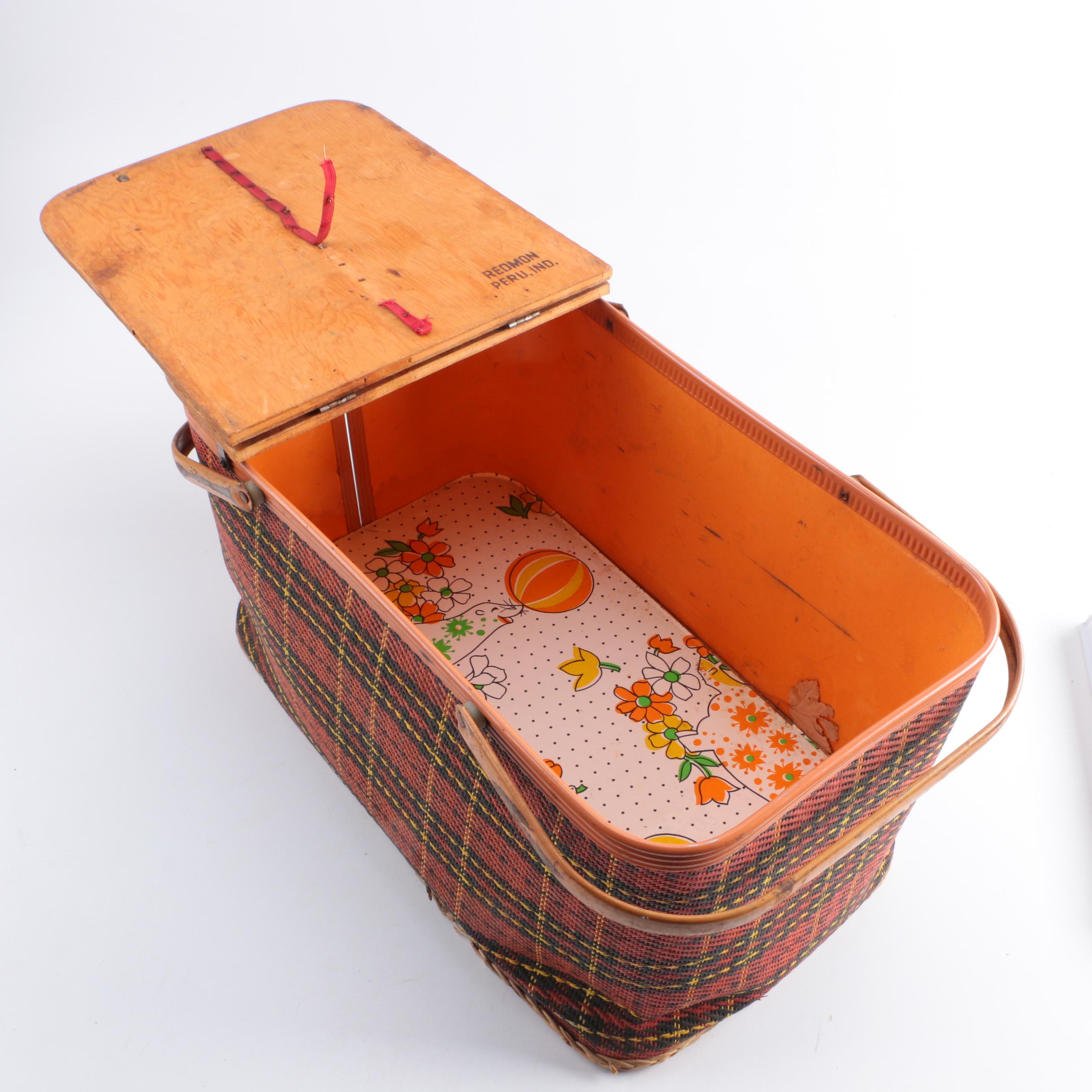 Vintage Redmon Picnic Basket