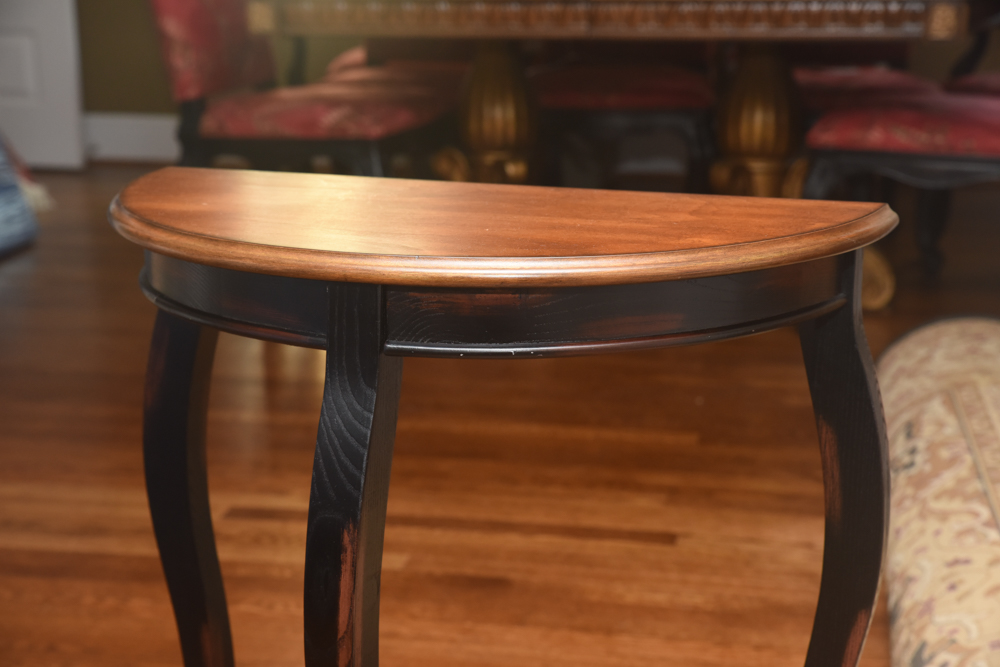 Louis XV Inspired Demilune Table