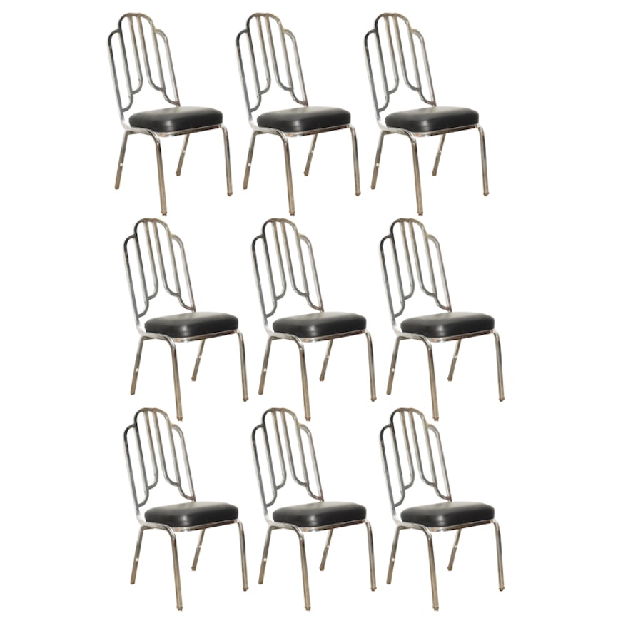 Nine Art Deco Style Dining Chairs from F. Scott's of Georgetown