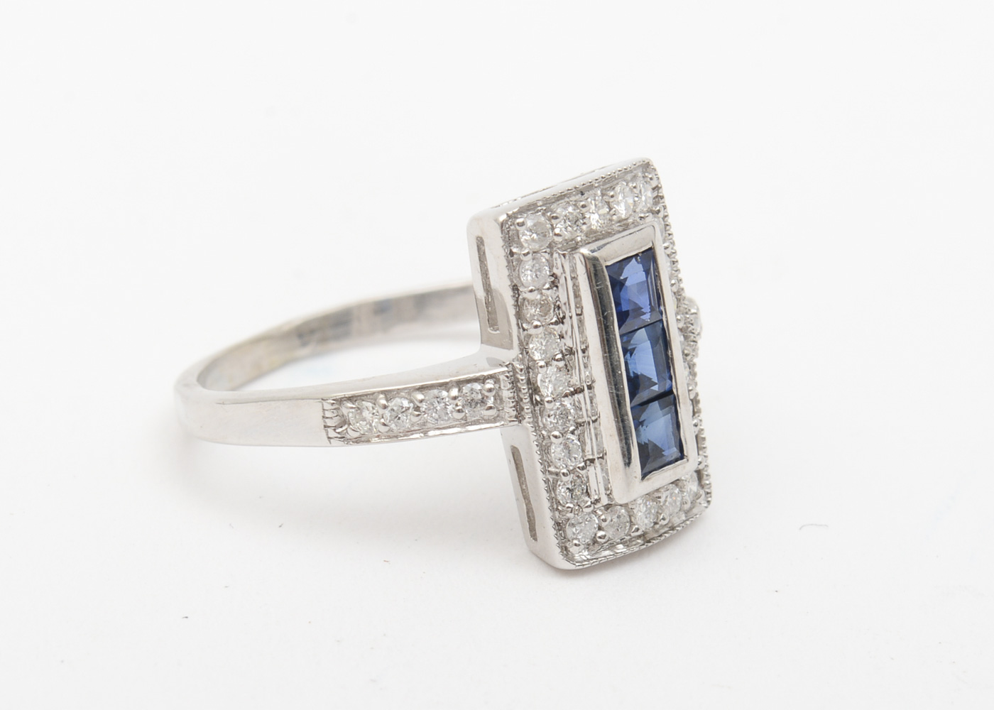 Bita Pourtavoosi 14K White Gold, Sapphire, and Diamond Ring