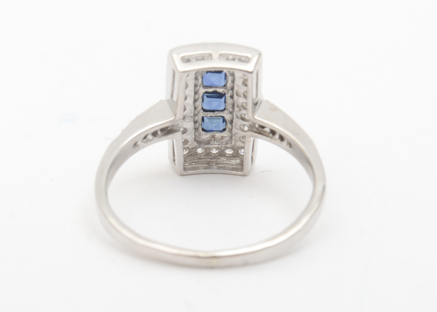 Bita Pourtavoosi 14K White Gold, Sapphire, and Diamond Ring