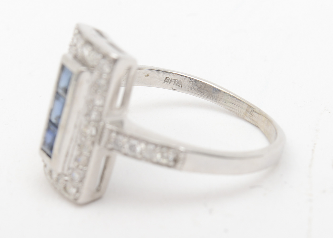 Bita Pourtavoosi 14K White Gold, Sapphire, and Diamond Ring