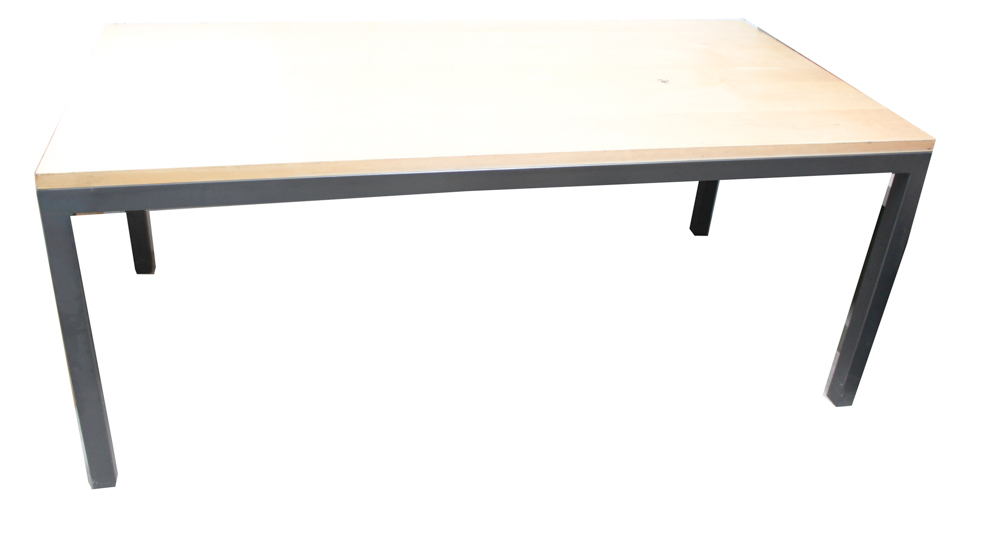 Oak Top Parsons Style Dining Table