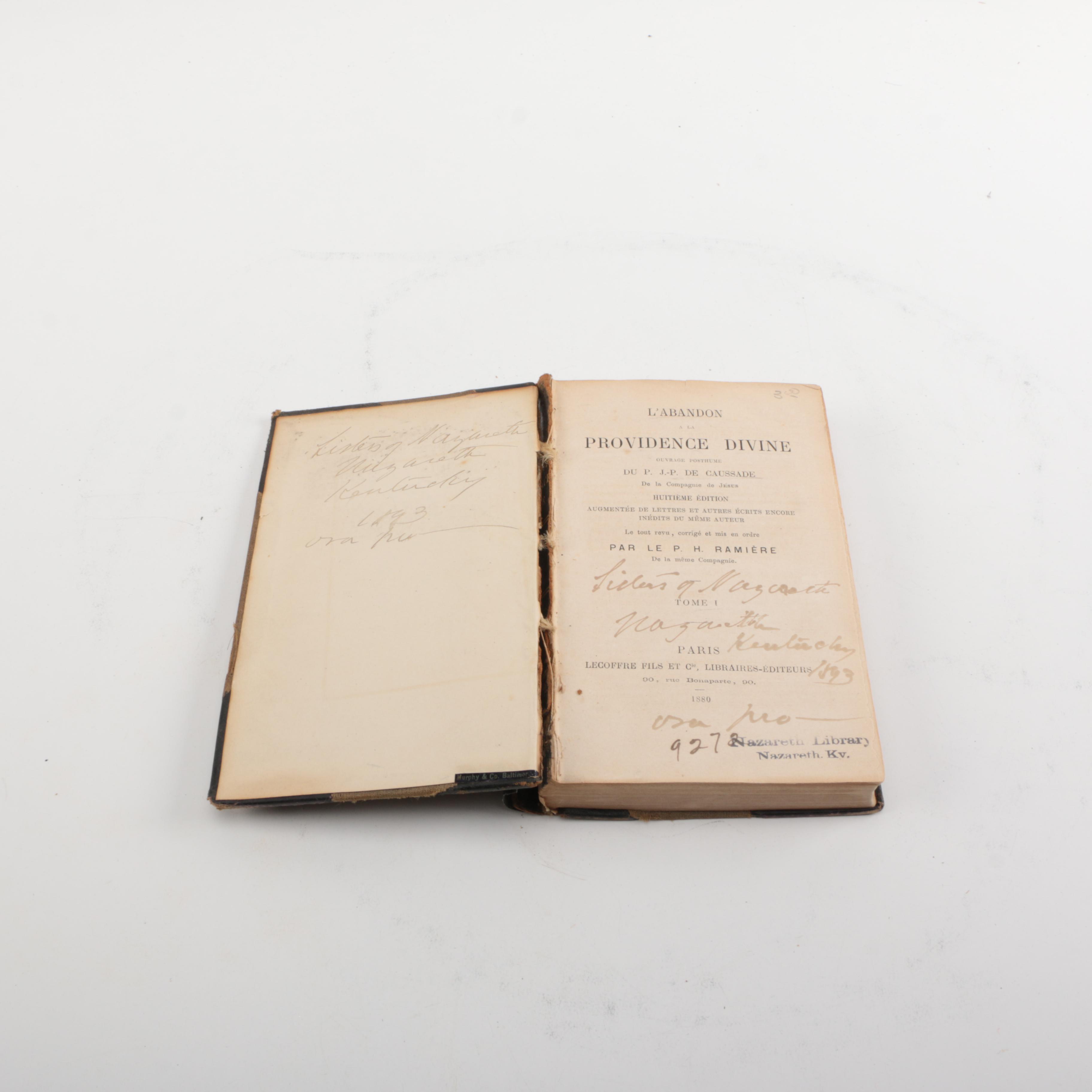 Antique Books - "l'Abandon à la Providence Divine" and "The Clémenceau Case"