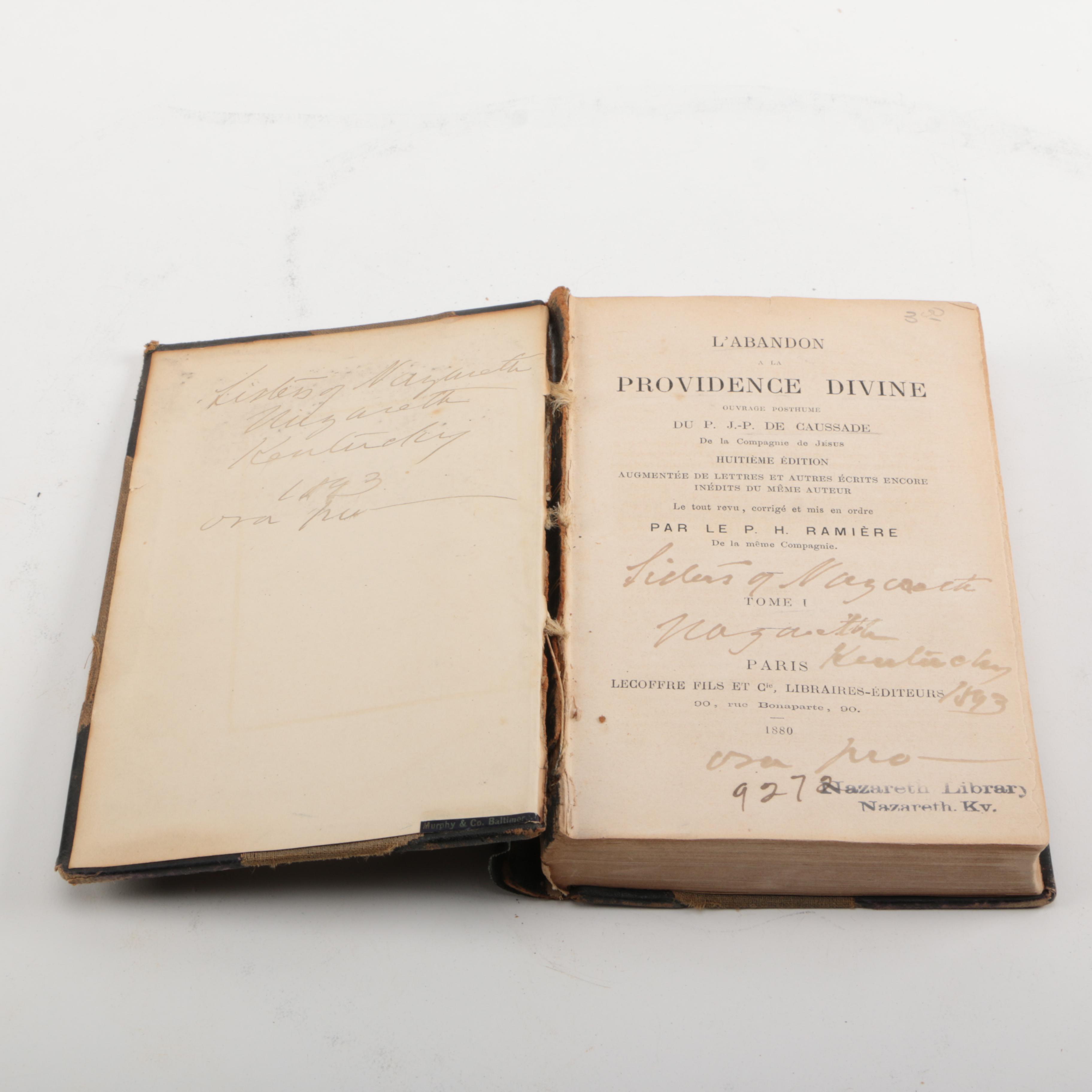 Antique Books - "l'Abandon à la Providence Divine" and "The Clémenceau Case"