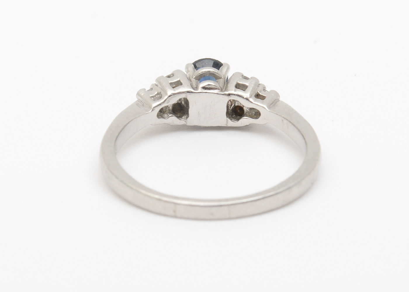 Platinum, Sapphire, and Diamond Engagement Ring