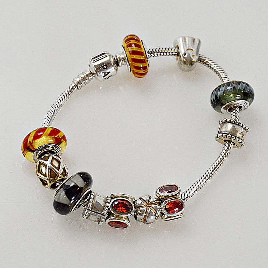 Pandora Fall-Themed Sterling Silver Bracelet