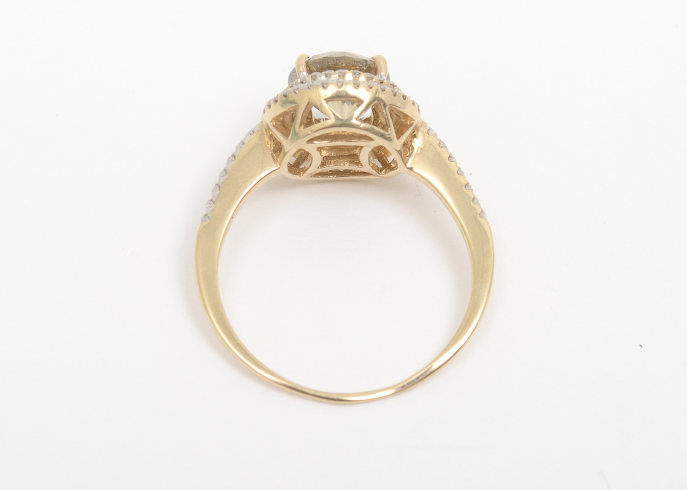 14K Yellow Gold and 2.65 CTW Diamond Halo Ring
