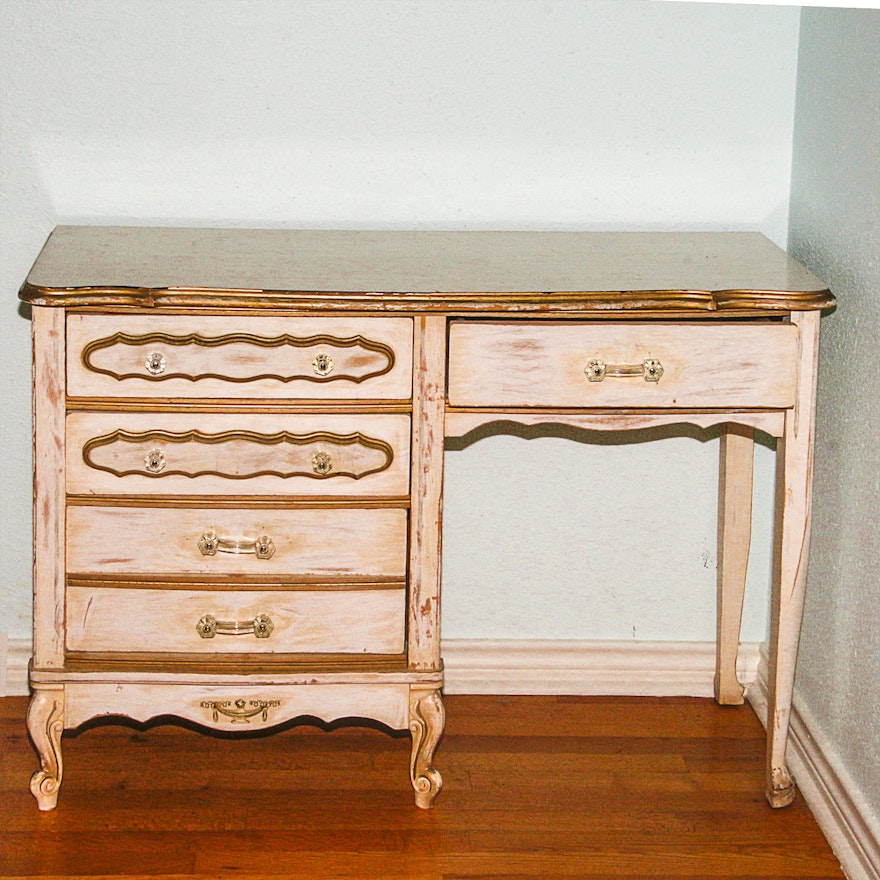 Vintage French Provincial Painted Desk
