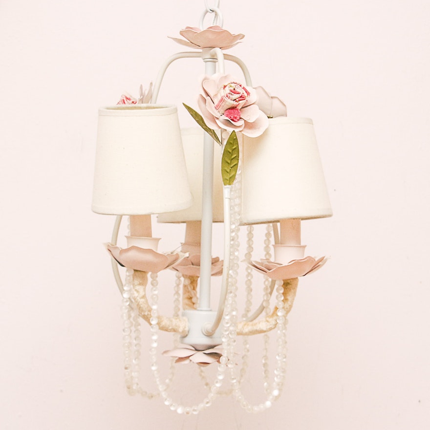 Rose Decorated Hanging Chandelier