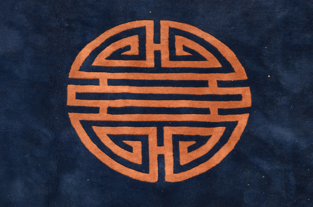 Hand-Knotted Chinese Old Peking Style Wool Area Rug