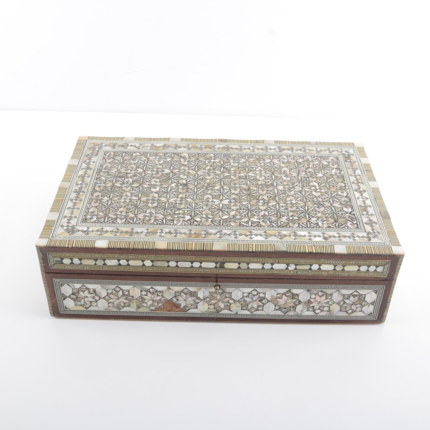 Mother of Pearl and Bone Box