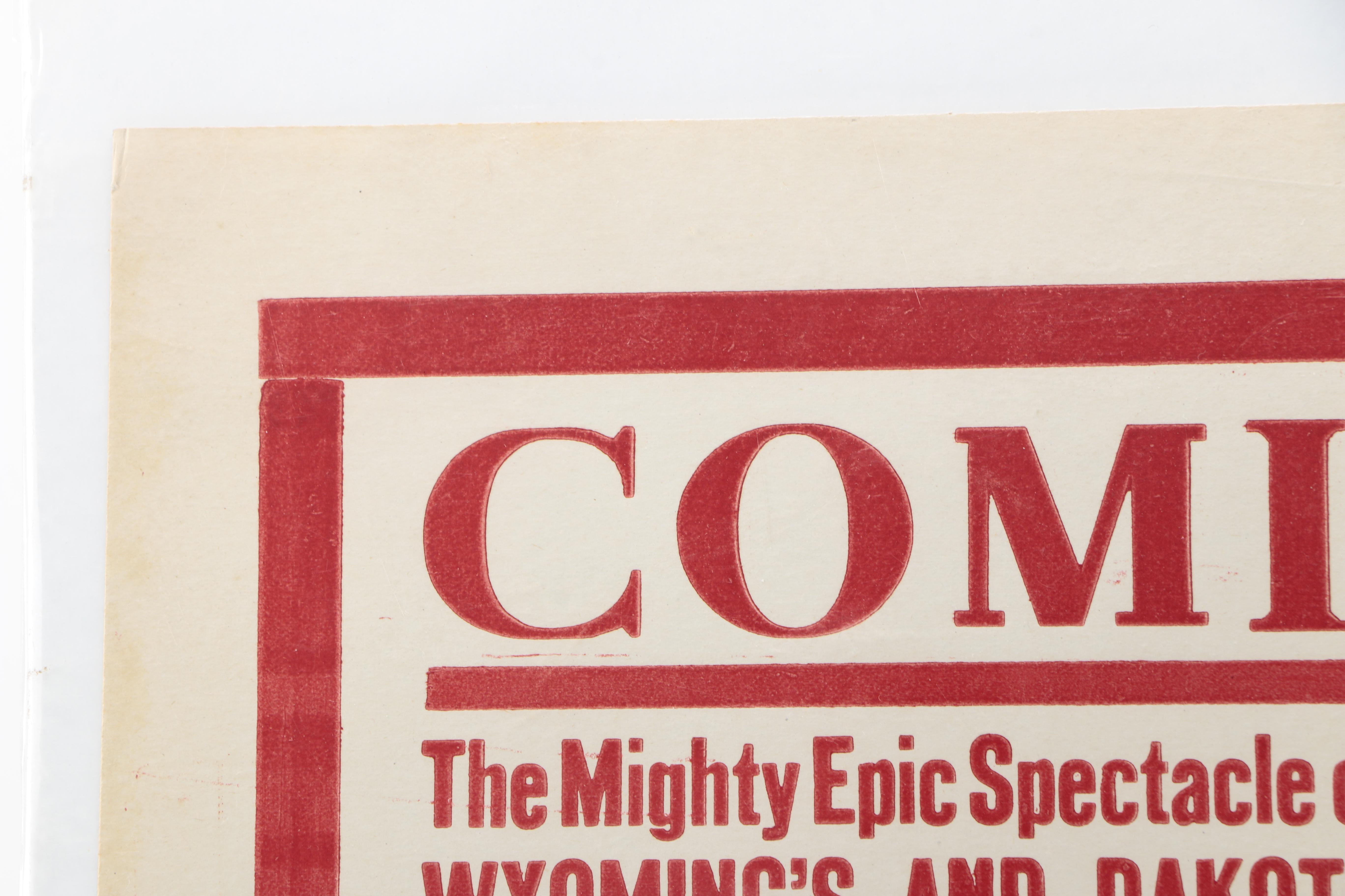 Posters Including "Custer's Last Fight" Promotional Print