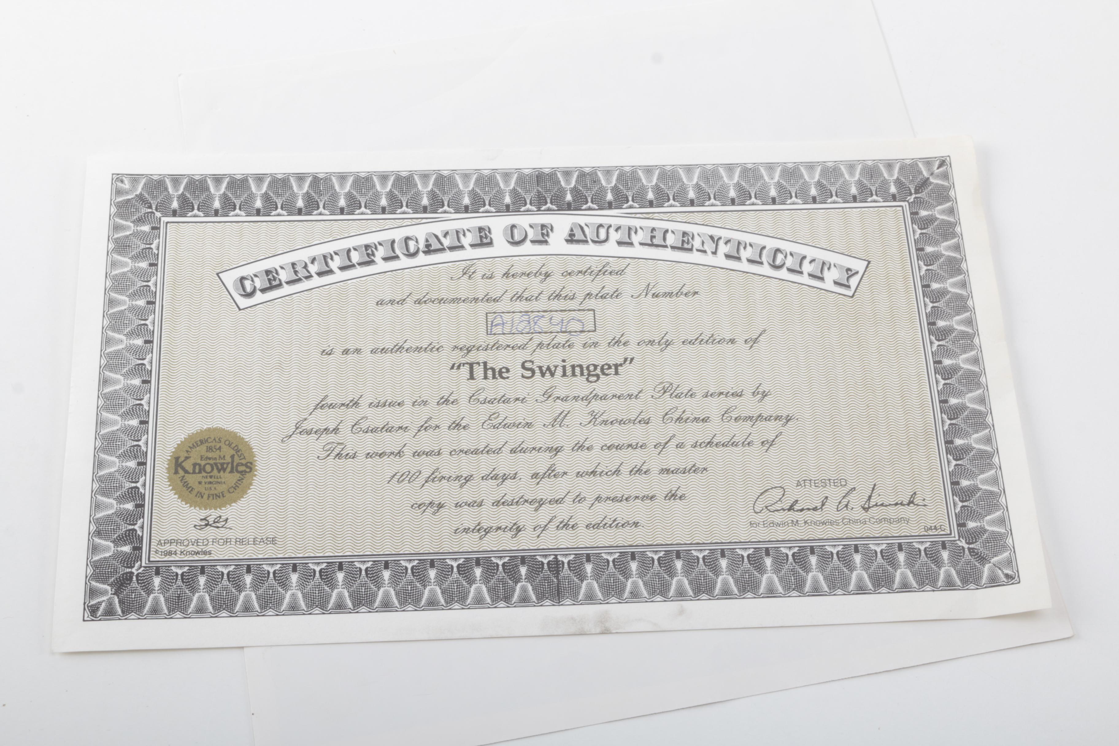 Limited Edition Collector's Plates After Joseph Csatari and Yoshinobu Hara