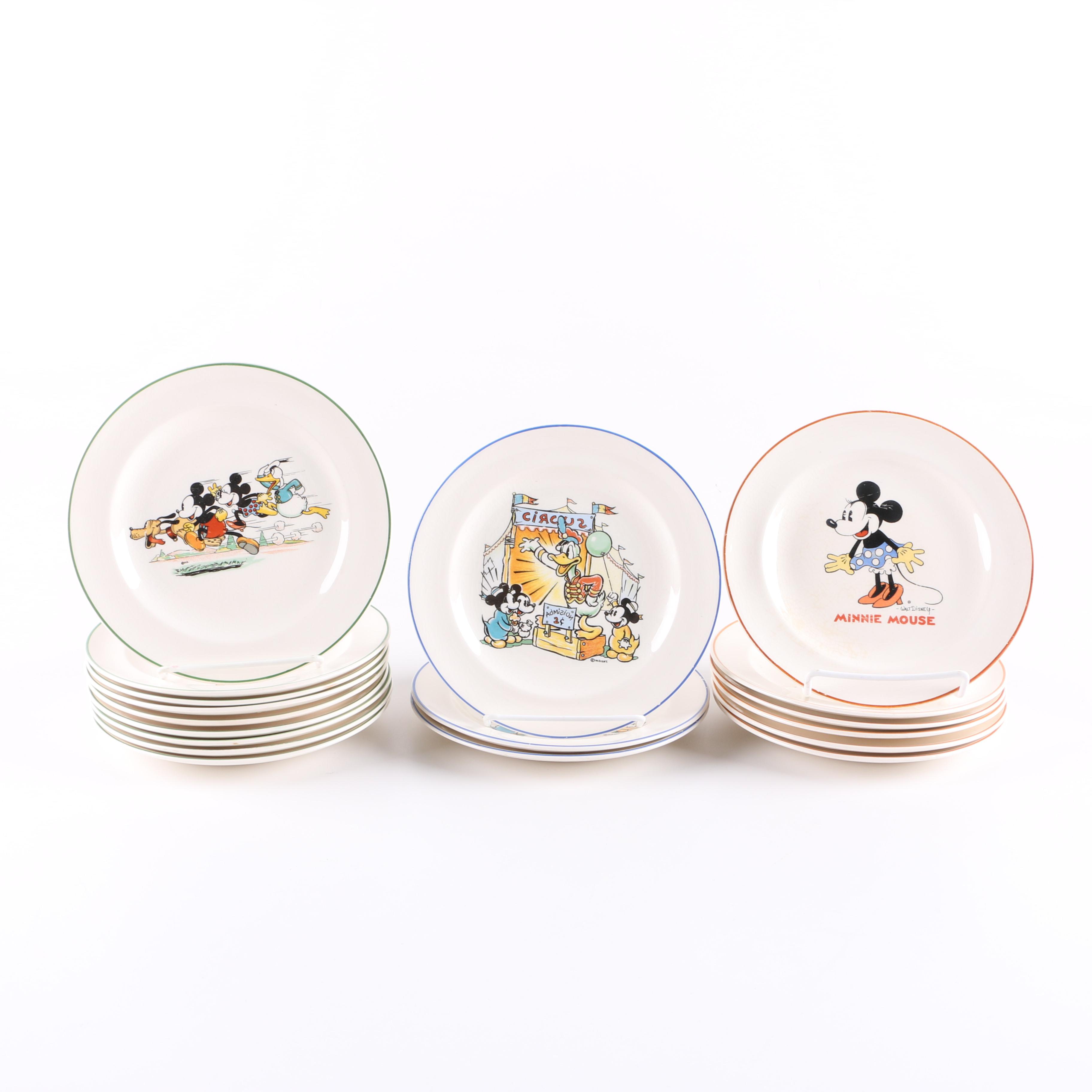 Vintage Disney Themed Patriot China Plates