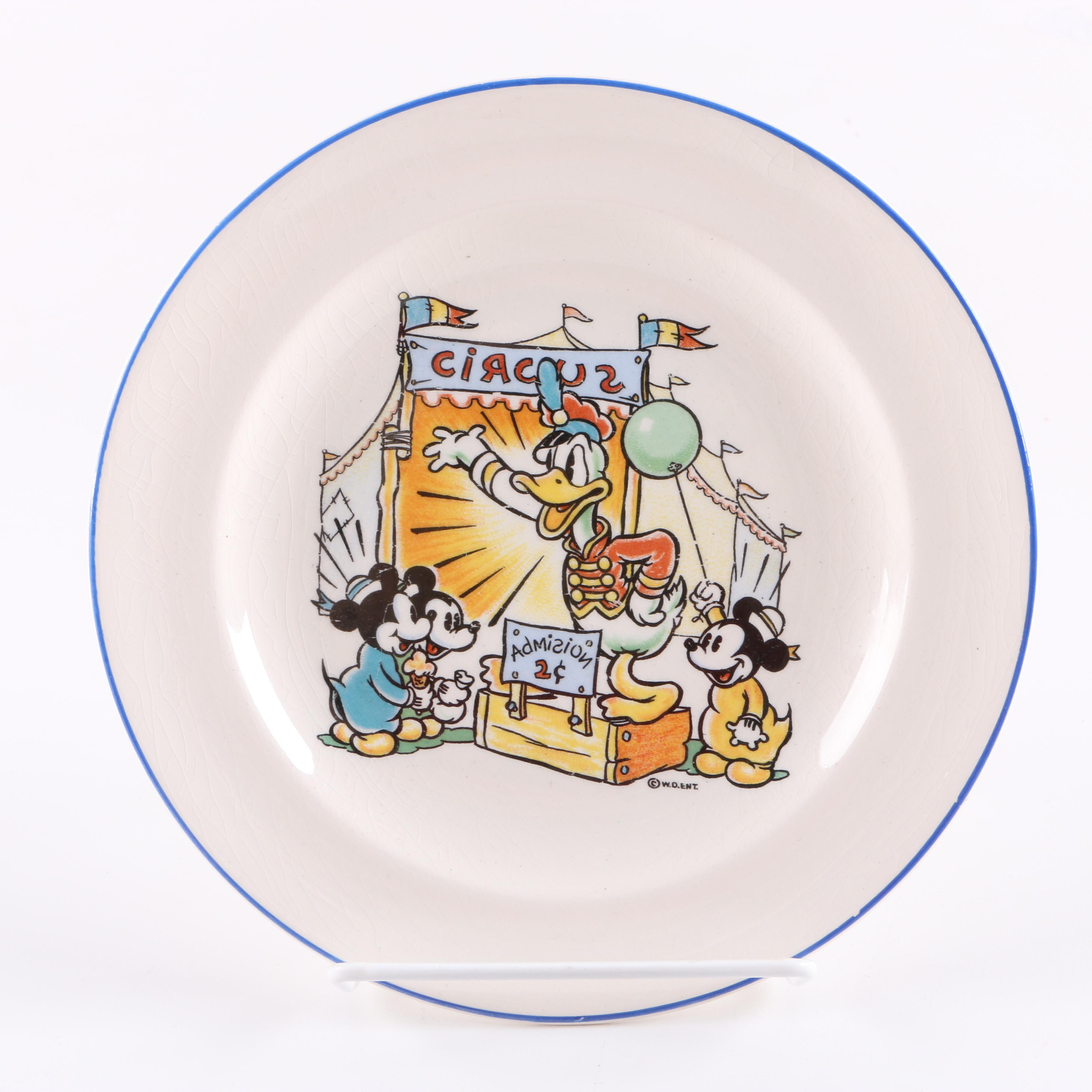 Vintage Disney Themed Patriot China Plates