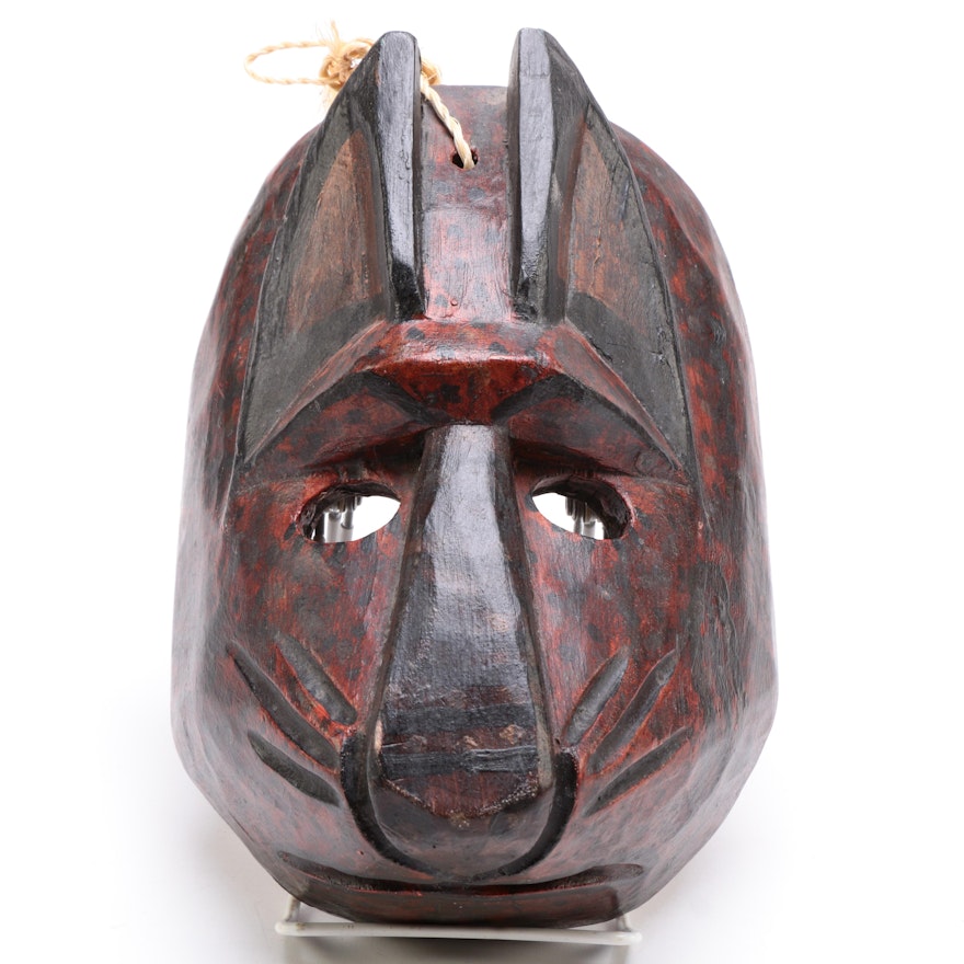 Carved Guatemalan Rabbit Mask