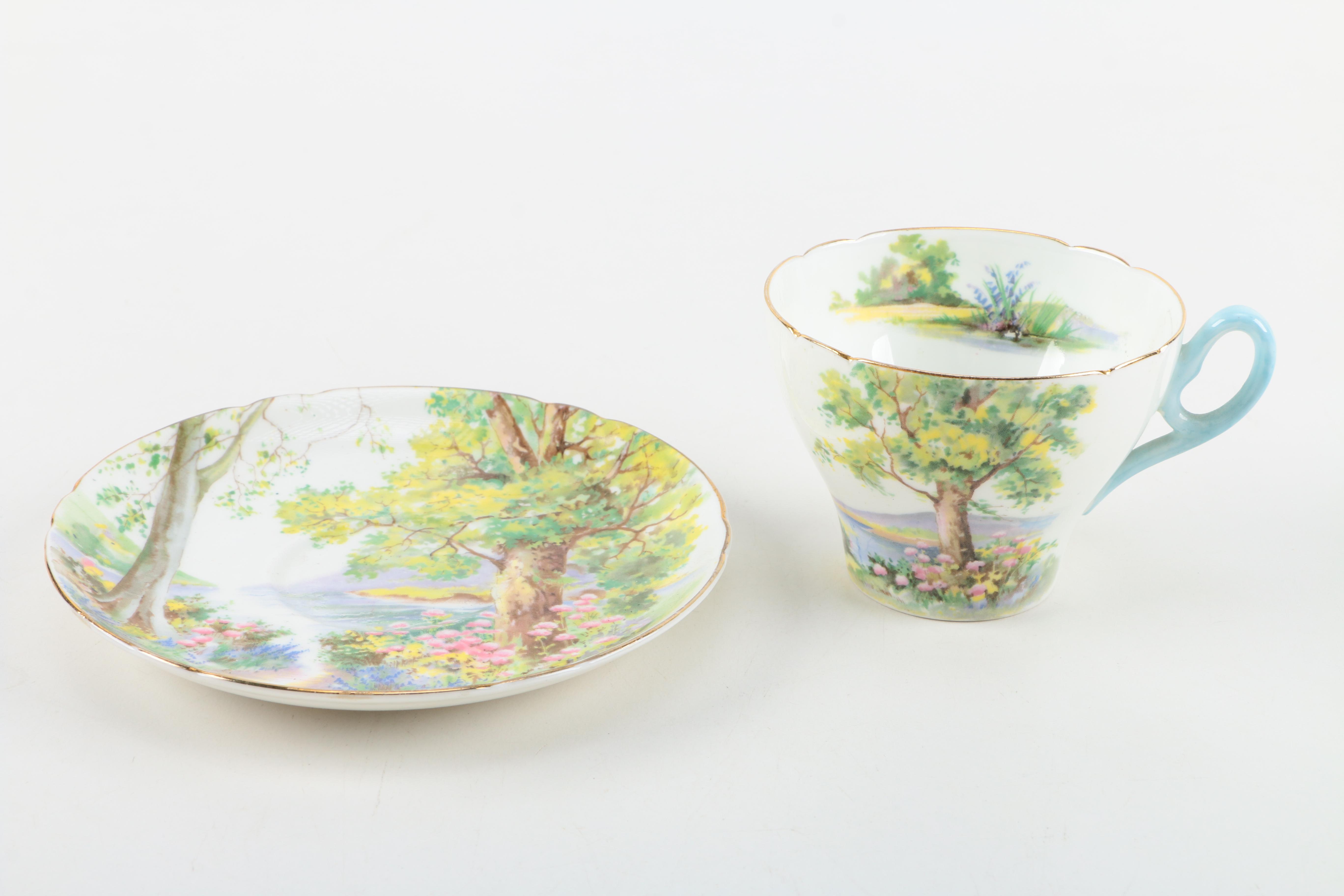 Porcelain Teacup and Saucer Assortment