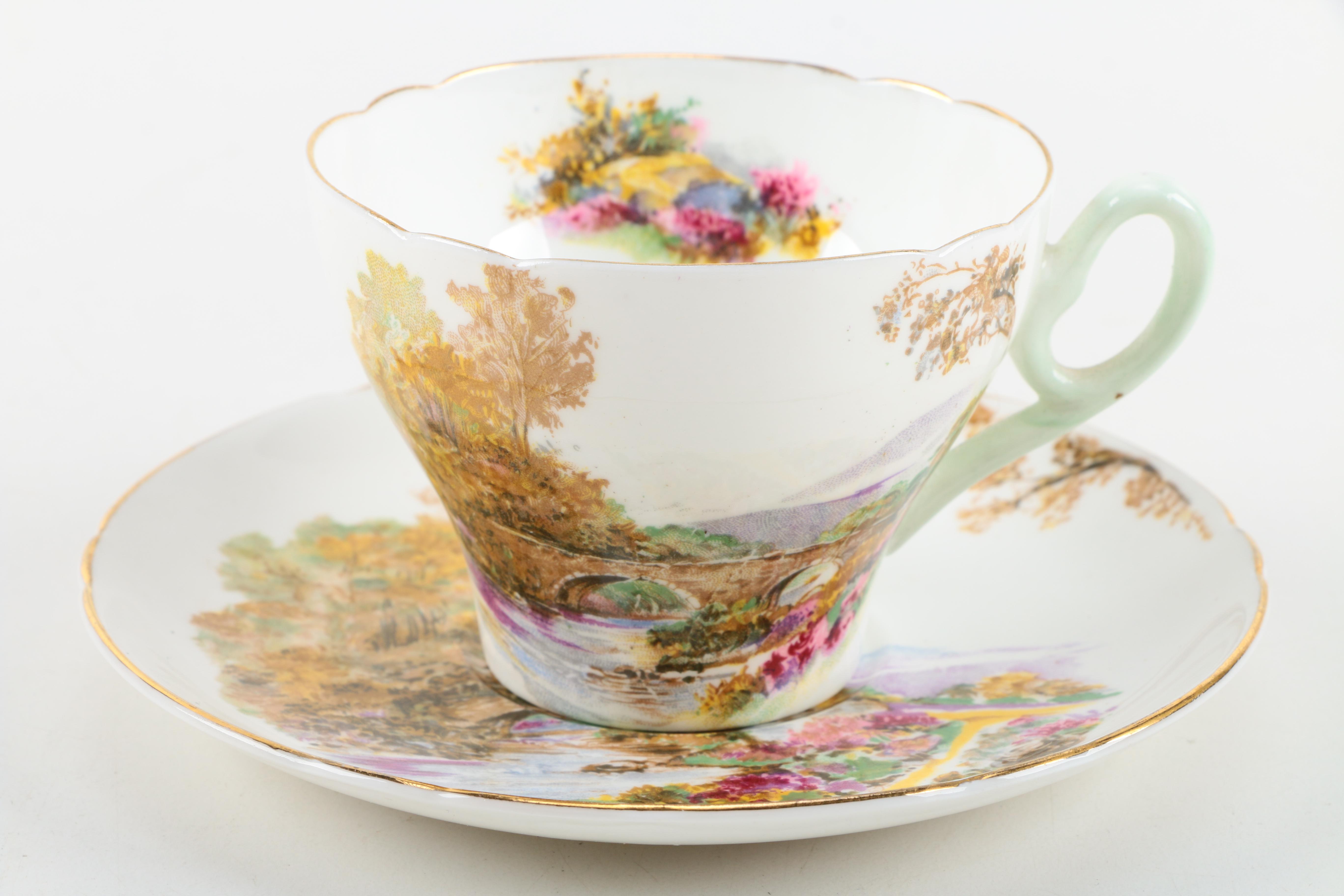 Porcelain Teacup and Saucer Assortment