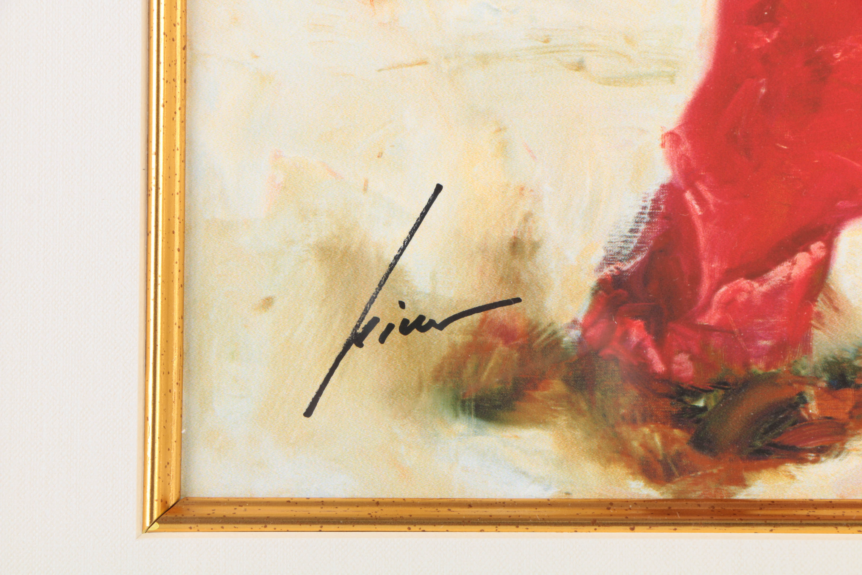 Giuseppe Pino Signed Limited Edition Giclée on Paper "Seaside Gathering"