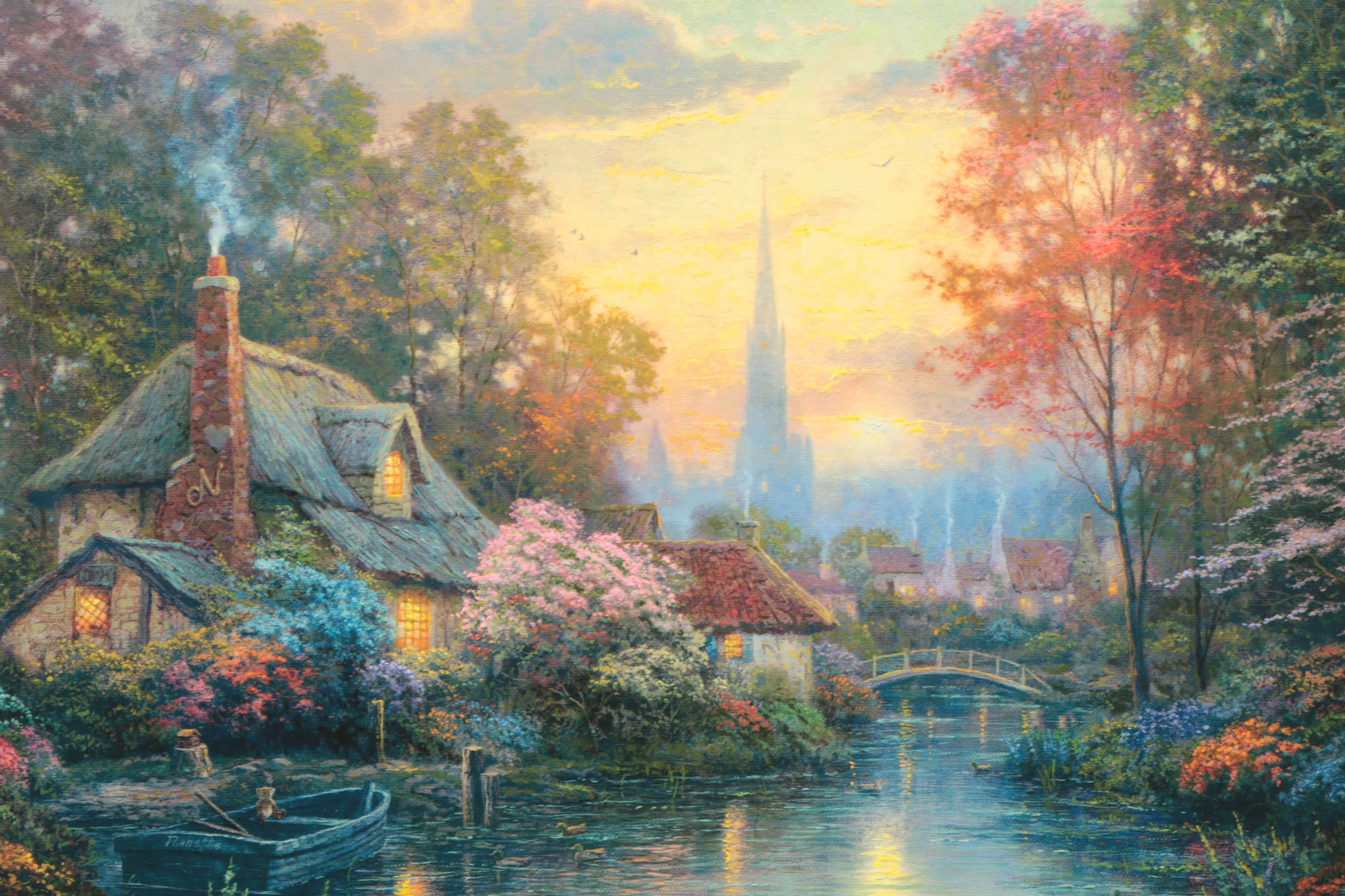 Thomas Kinkade Limited Edition Giclee on Paper "Enchanted Cottages I"