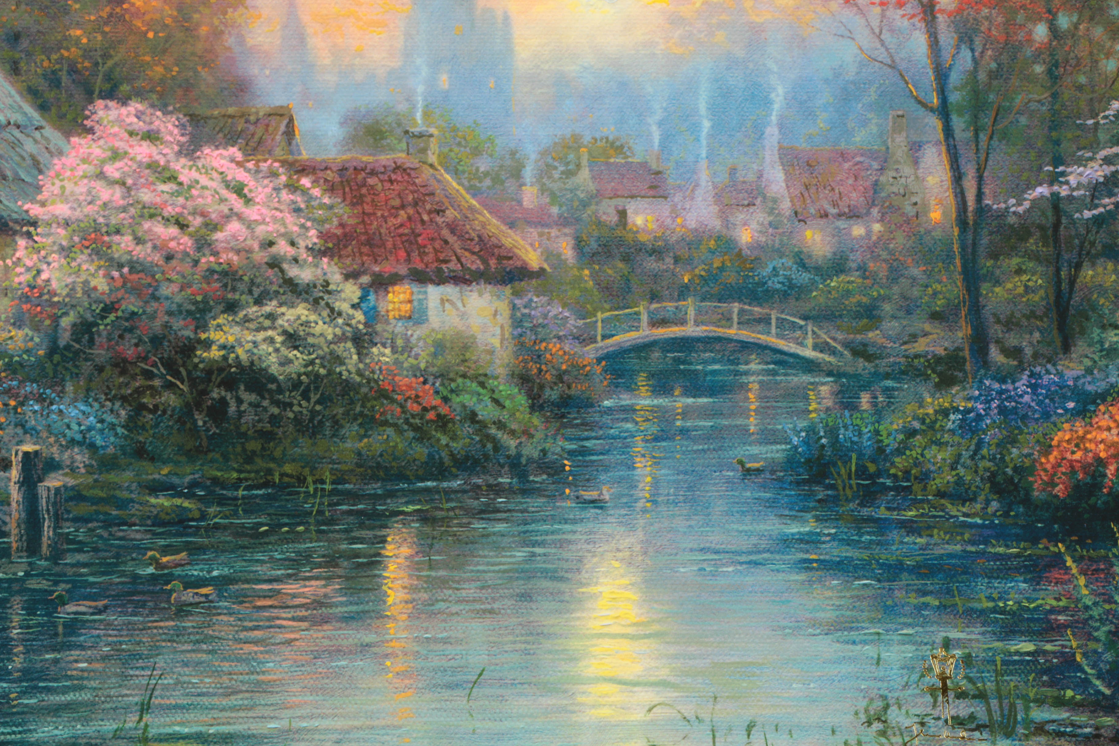 Thomas Kinkade Limited Edition Giclee on Paper "Enchanted Cottages I"
