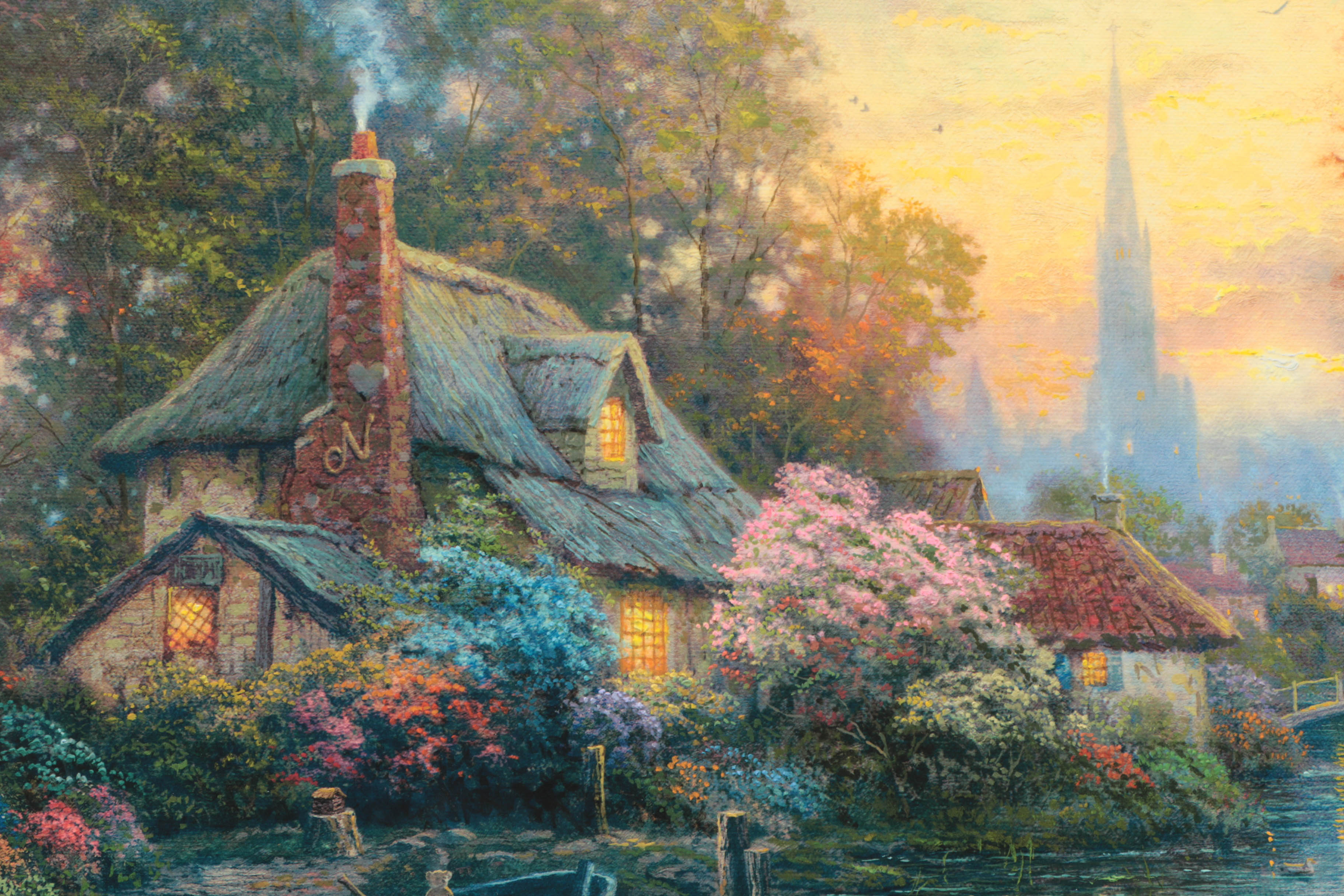 Thomas Kinkade Limited Edition Giclee on Paper "Enchanted Cottages I"