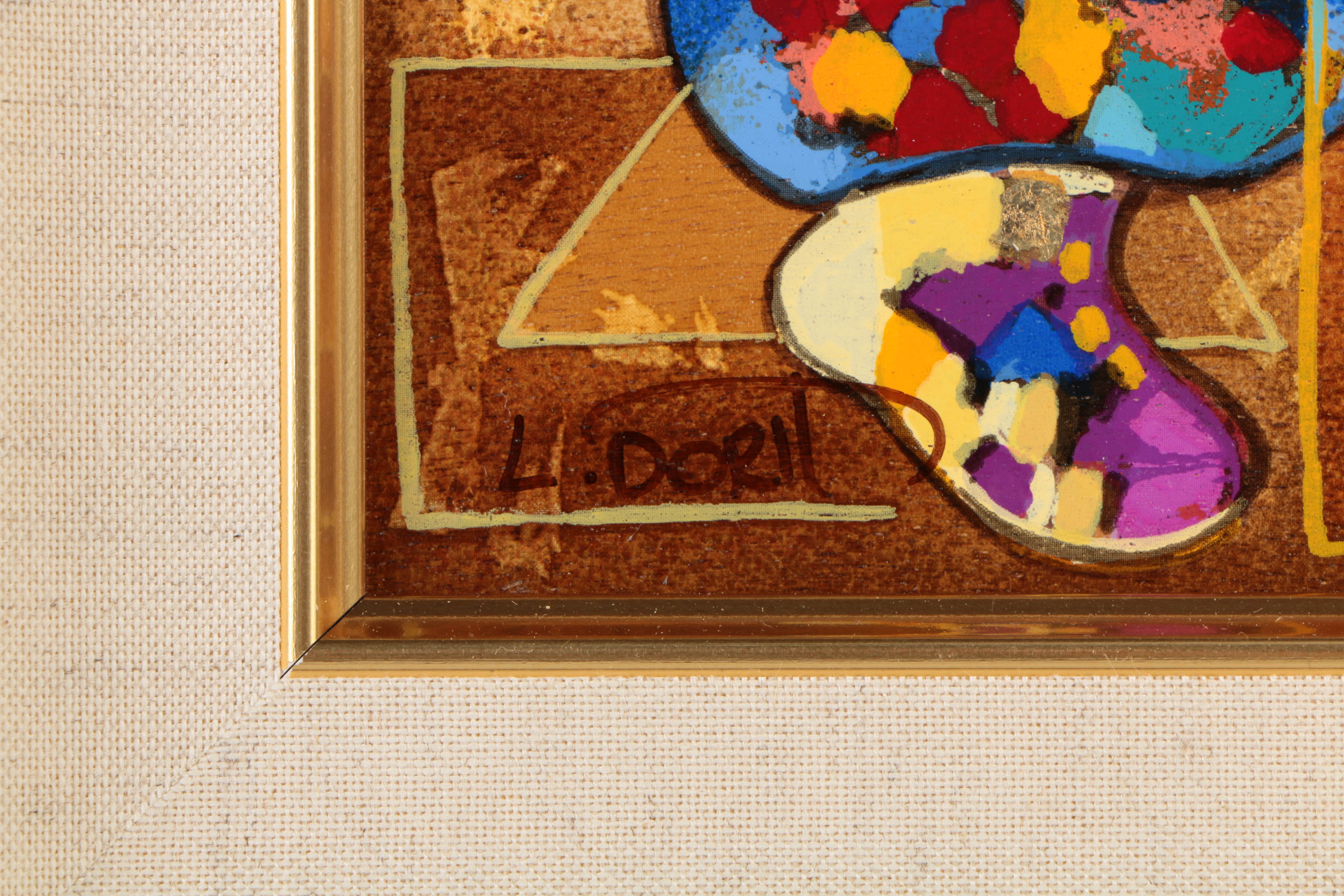 Dorit Levi Serigraph on Wood of a Violinist