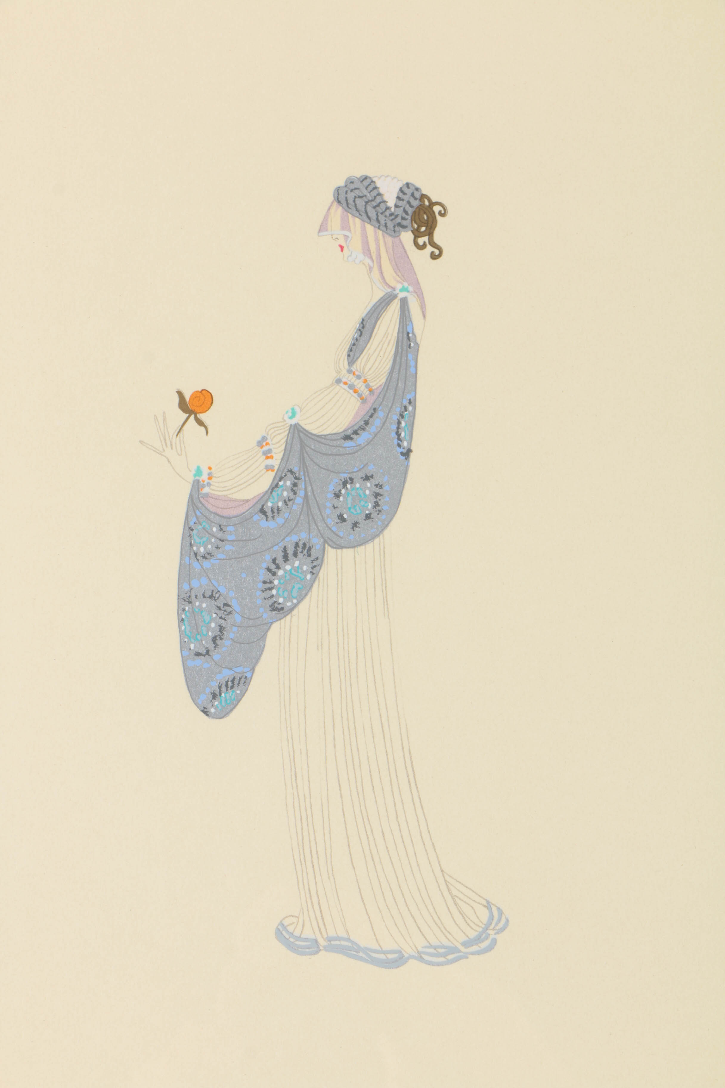 Erté Artist's Proof Lithograph on Paper of a Woman