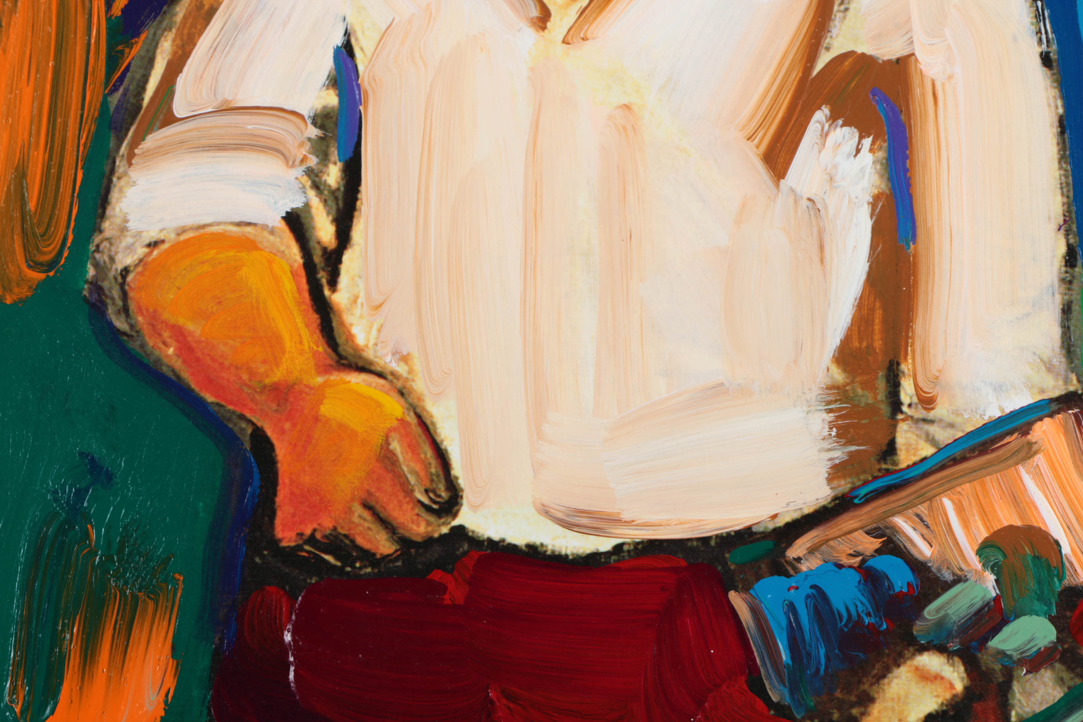 Peter Max Giclee with Acrylic Embellishments After "Portrait of Pablo Picasso: Young Picasso"