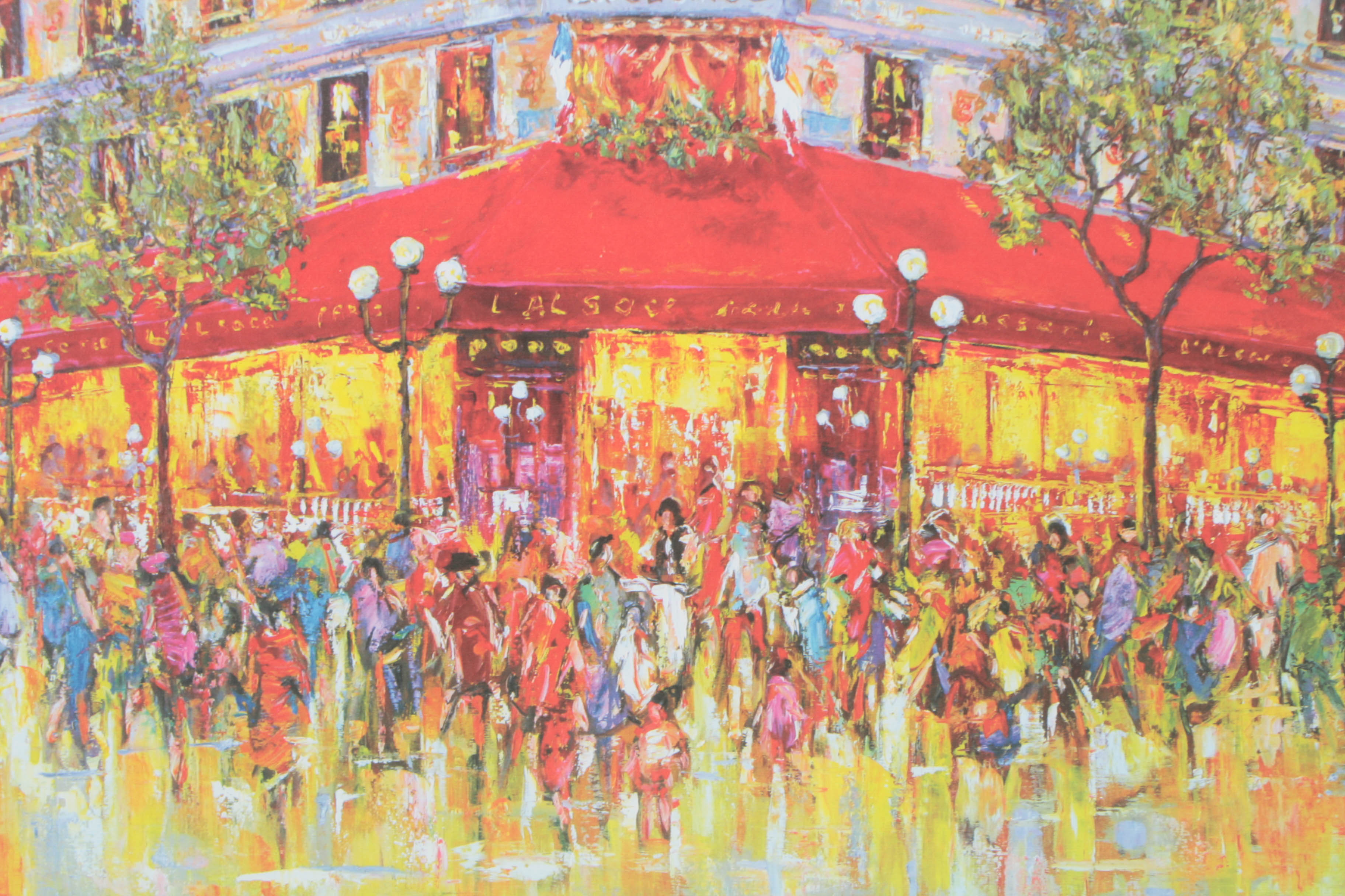 Duaiv Signed Artist's Proof Offset Lithograph on Paper "The Red Cafe"