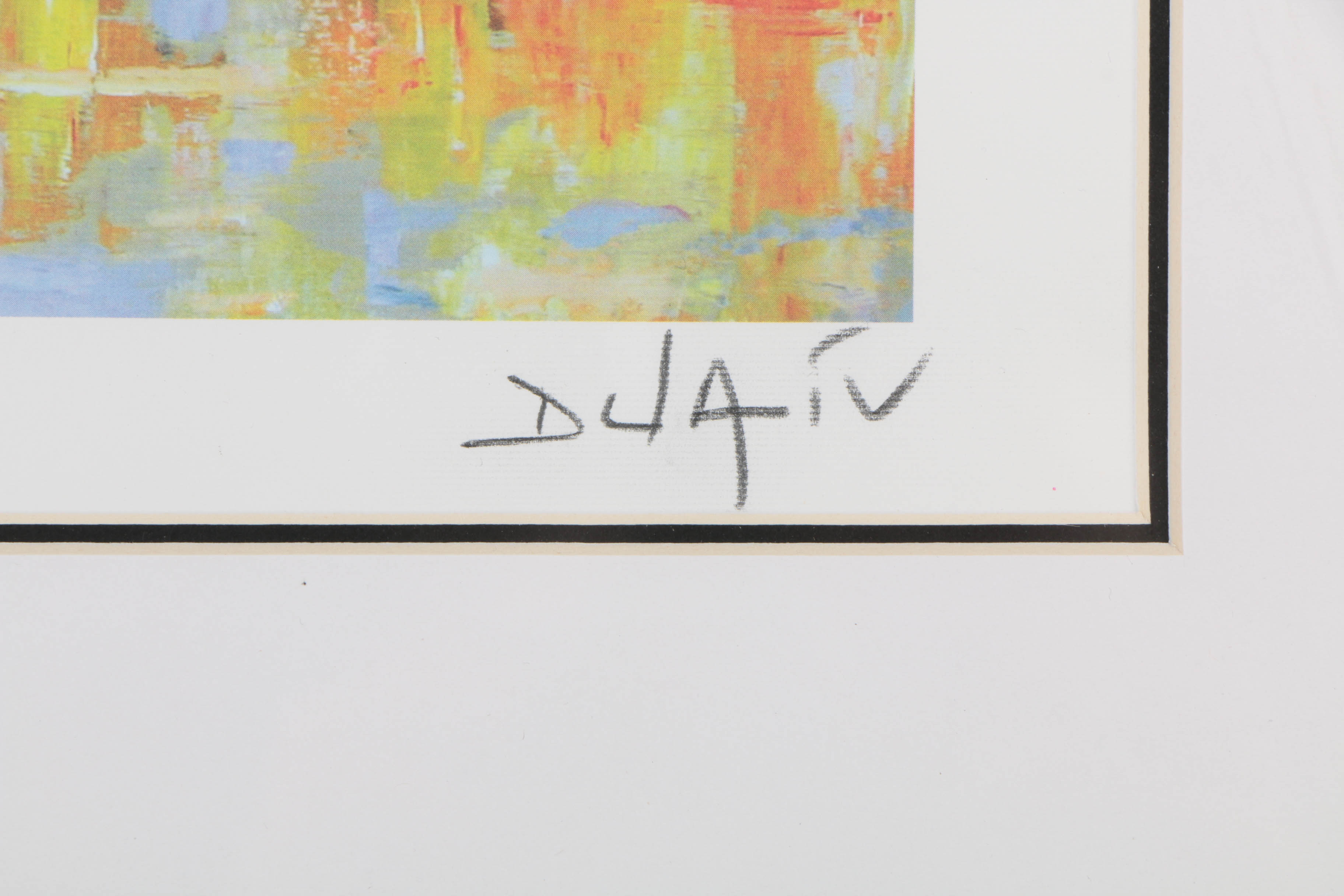 Duaiv Signed Artist's Proof Offset Lithograph on Paper "The Red Cafe"