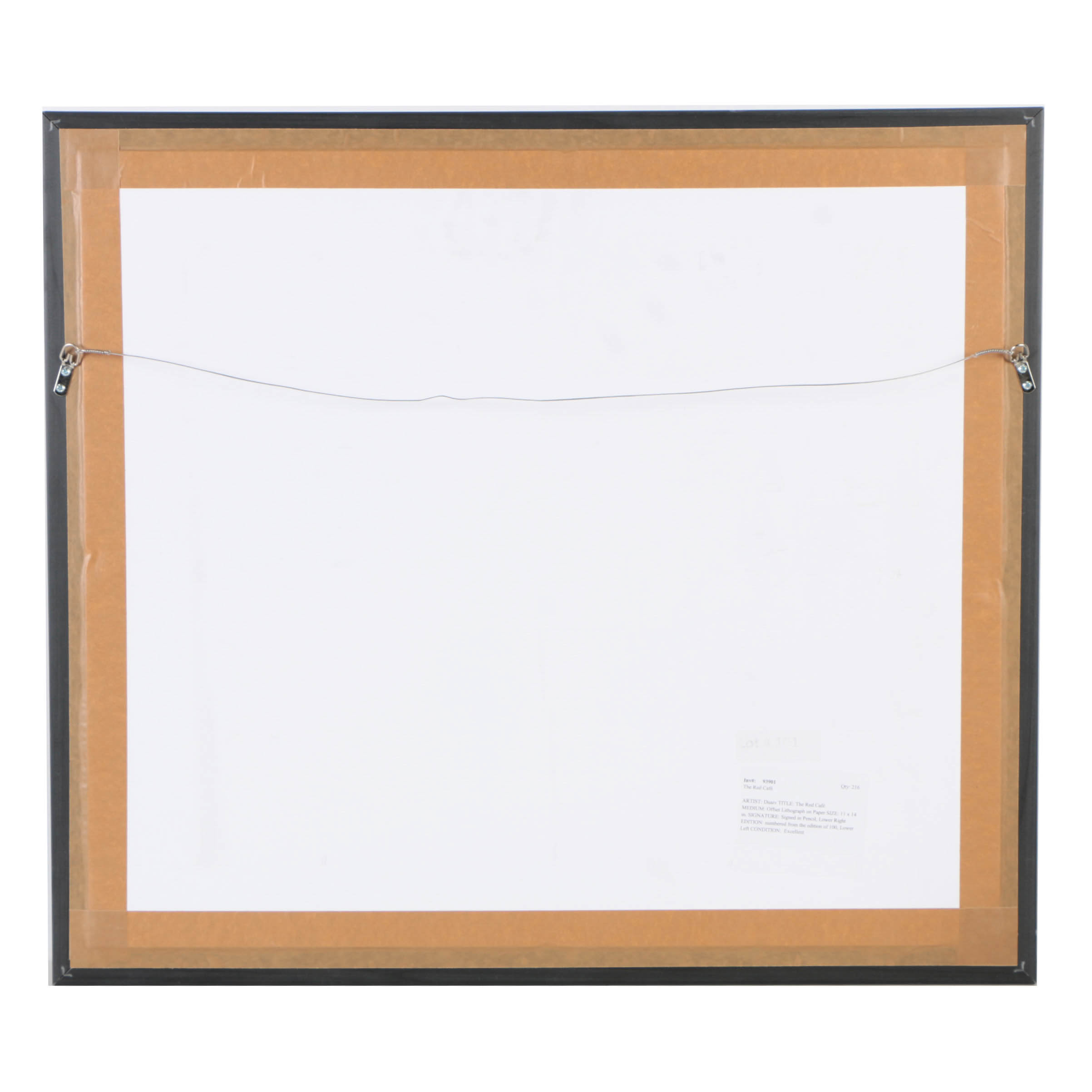 Duaiv Signed Artist's Proof Offset Lithograph on Paper "The Red Cafe"