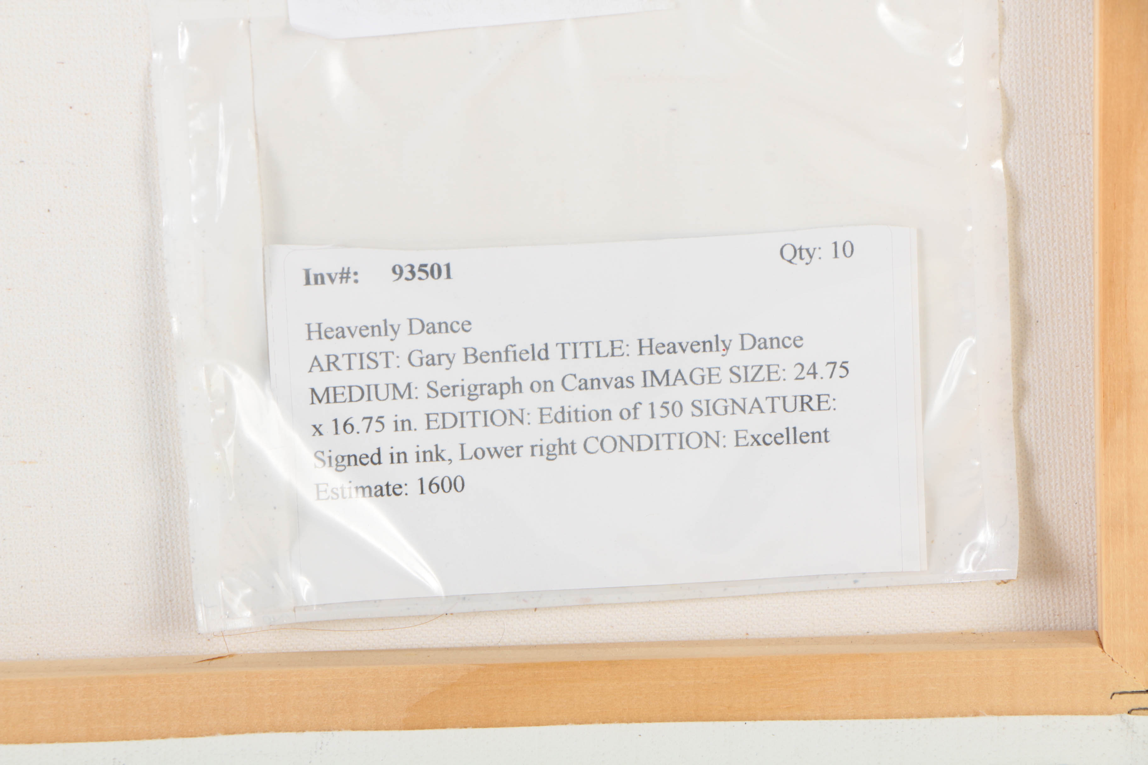 Gary Benfield Signed Limited Edition Giclée on Canvas "Heavenly Dance"