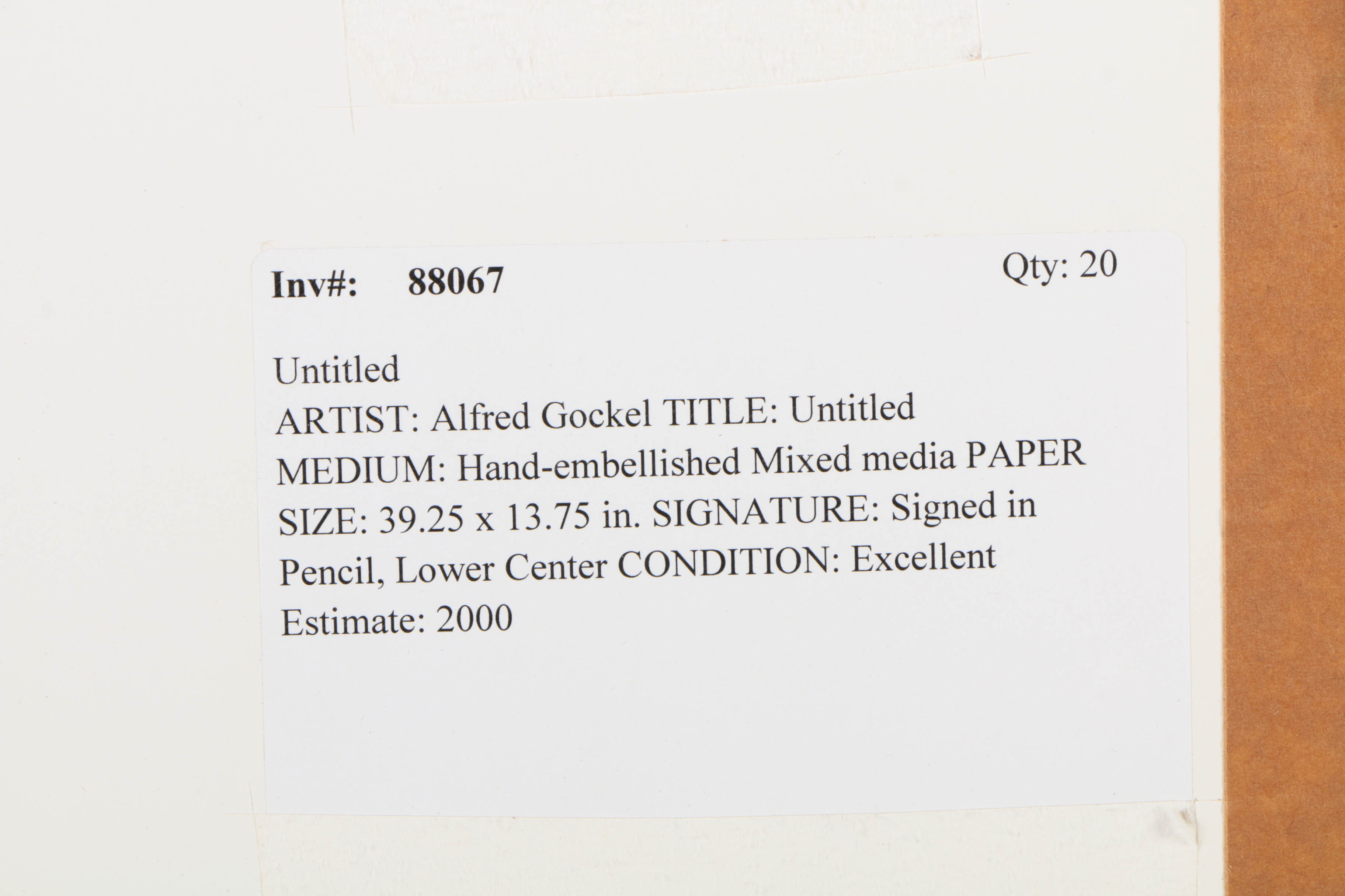 Alfred Gockel Signed Offset Lithograph with Hand-Painted Embellishments Abstract Floral Composition