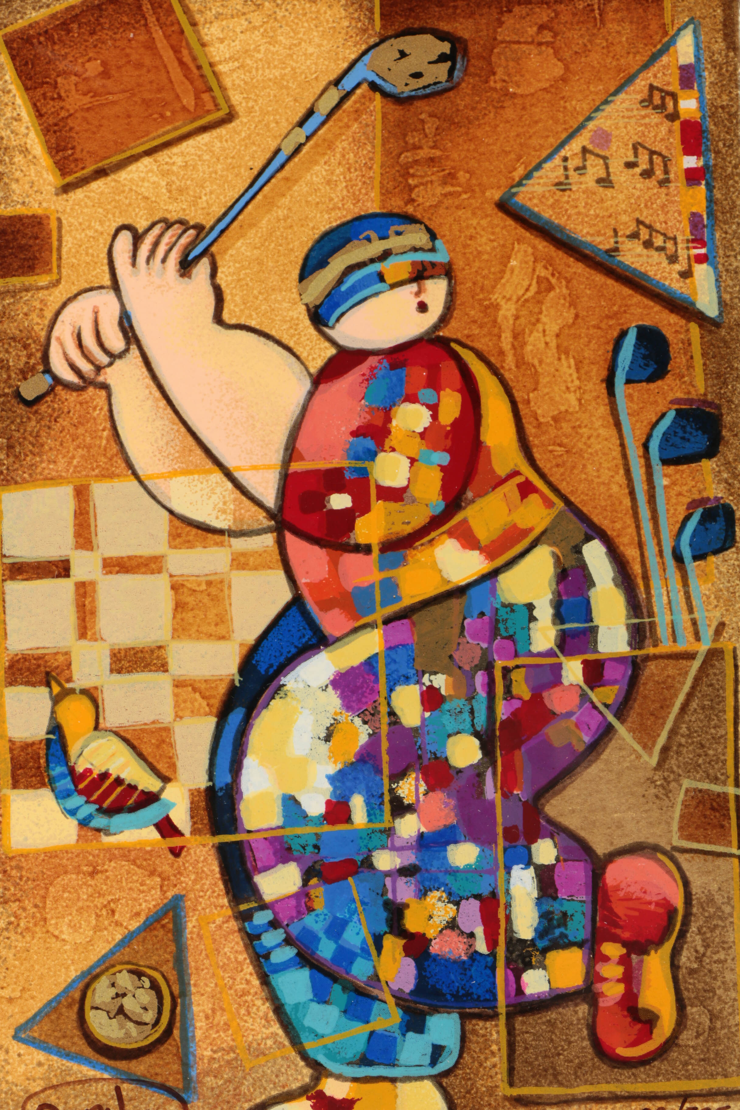 Dorit Levi Limited Edition Serigraph on Paper "Strike a Note"