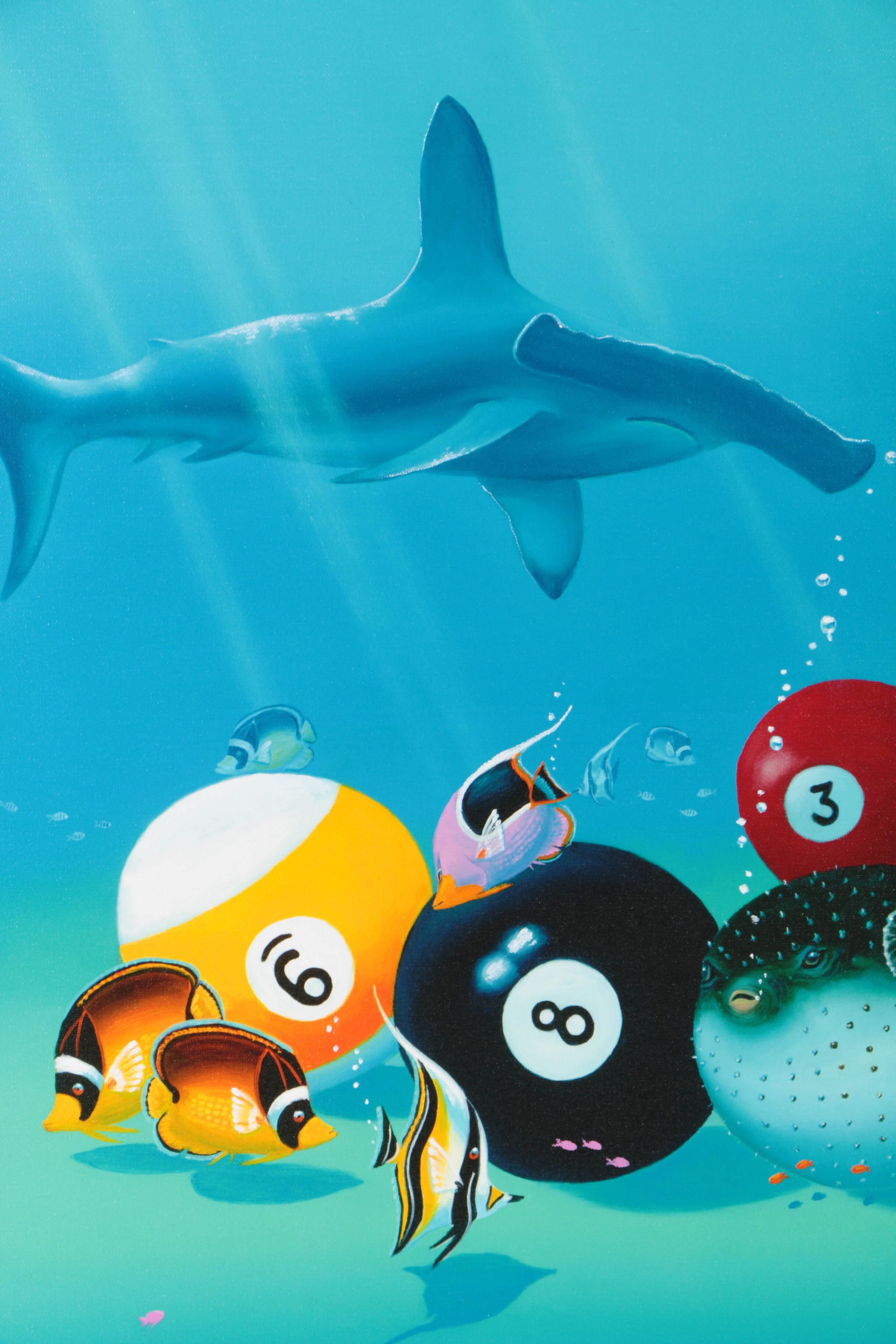 Kenneth F. Aunchman Signed Limited Edition Giclée on Canvas "Behind the 8 Ball"