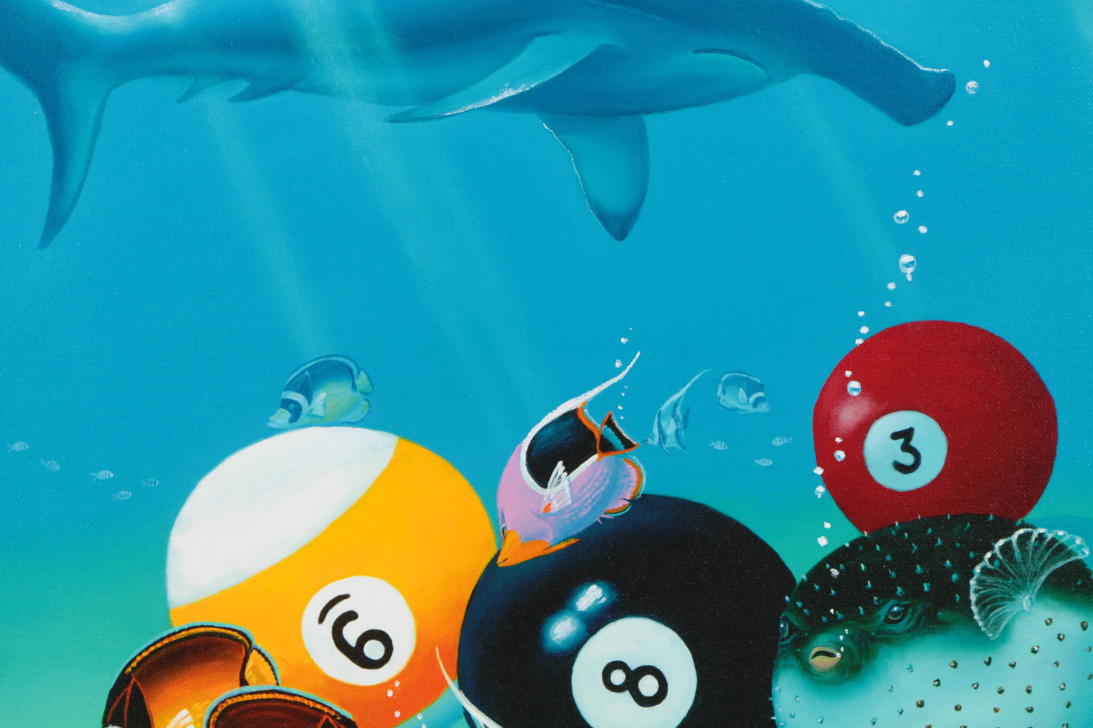 Kenneth F. Aunchman Signed Limited Edition Giclée on Canvas "Behind the 8 Ball"