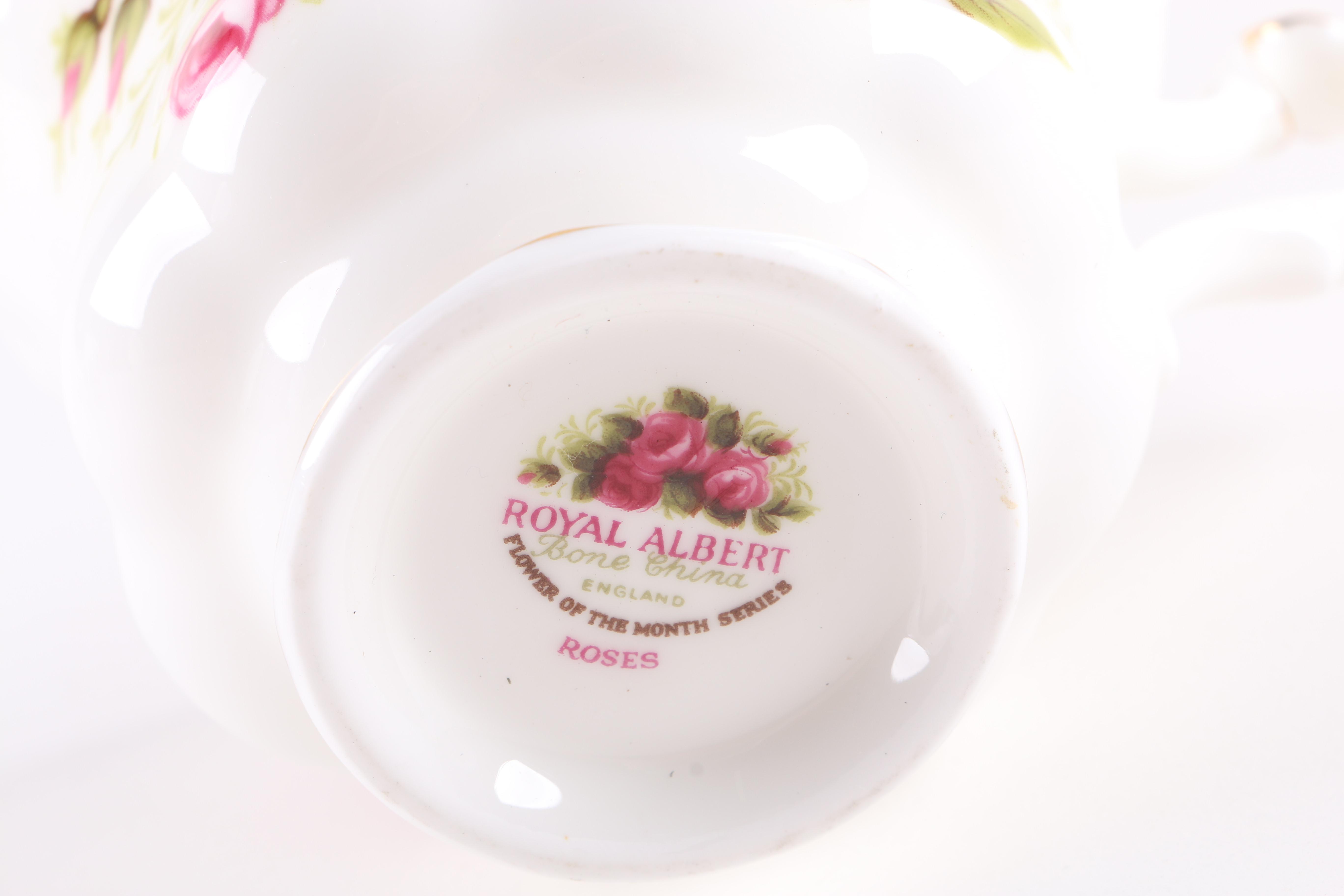 Porcelain Teacup and Saucer Assortment Including Royal Albert