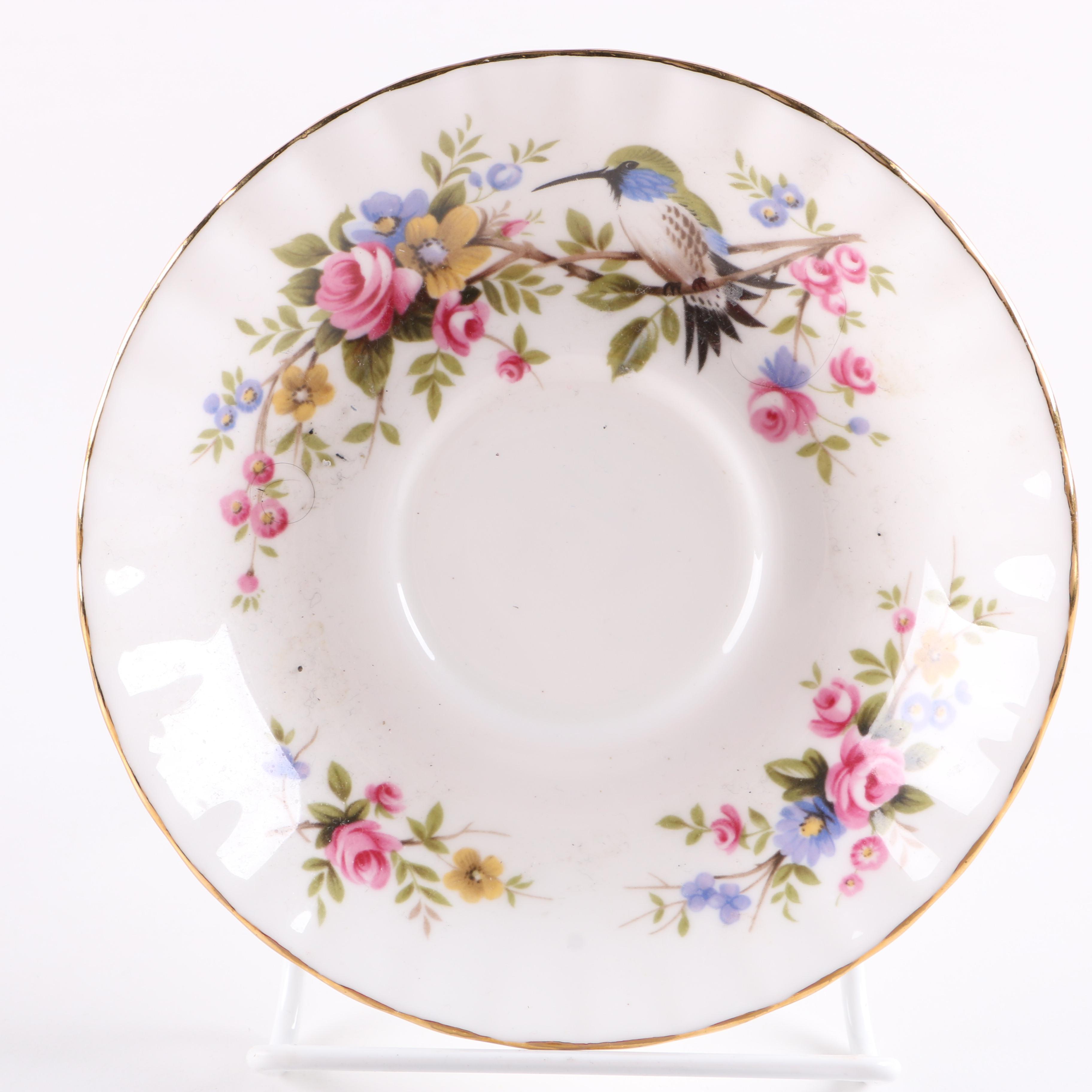 Porcelain Teacup and Saucer Assortment Including Royal Albert