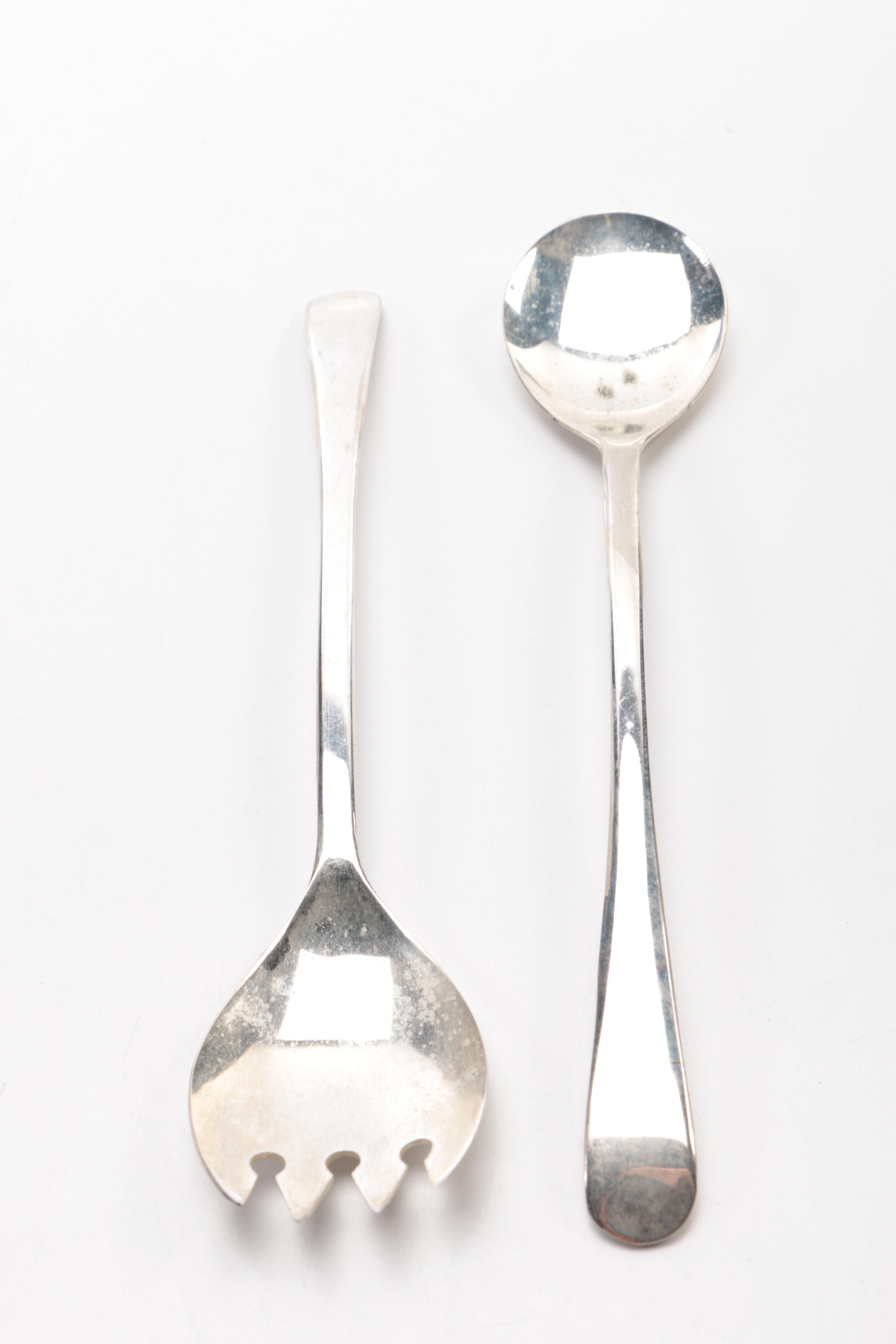 Silver Plate and Stainless Steel Flatware Including Bonny