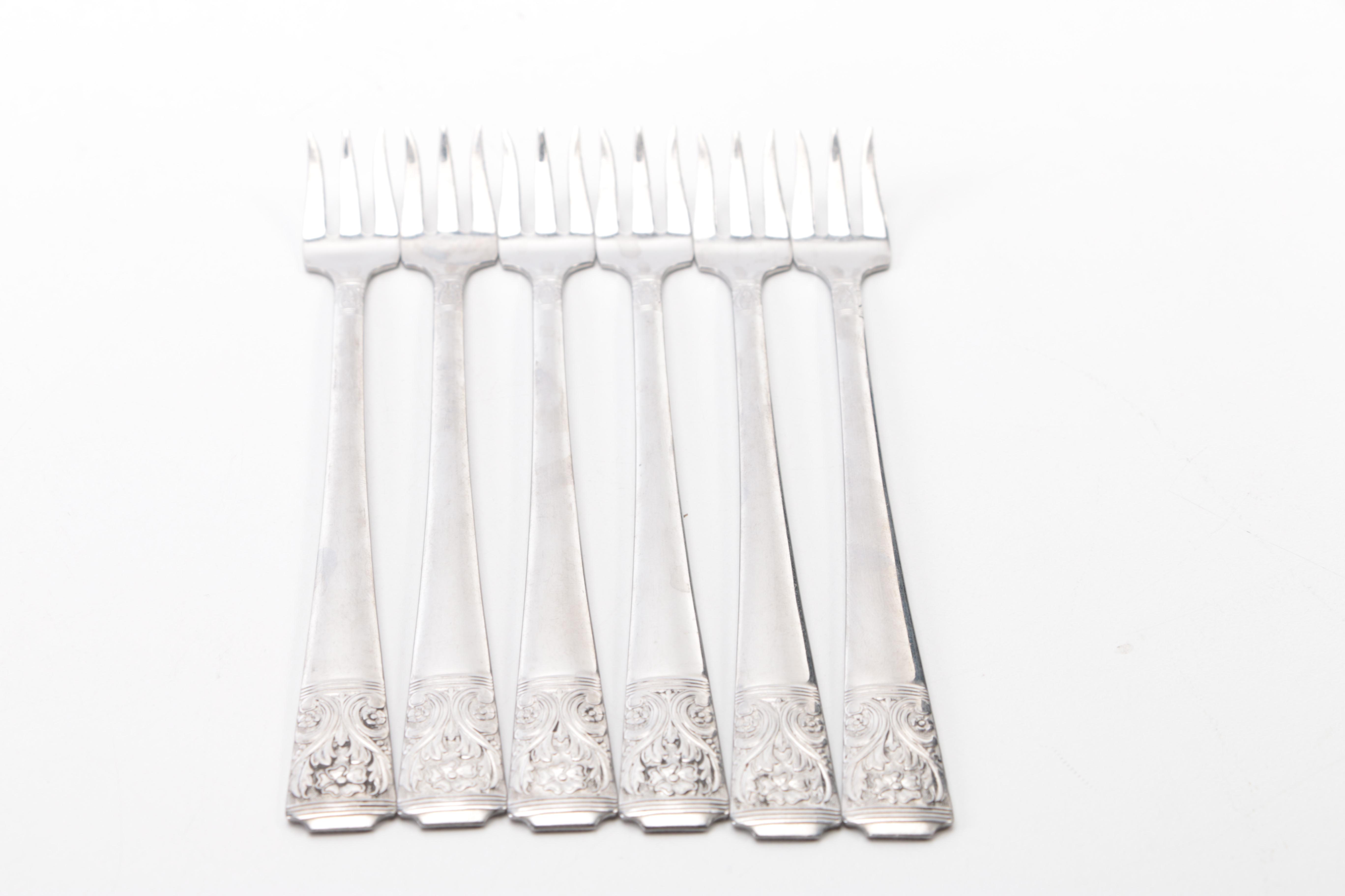 Silver Plate and Stainless Steel Flatware Including Bonny