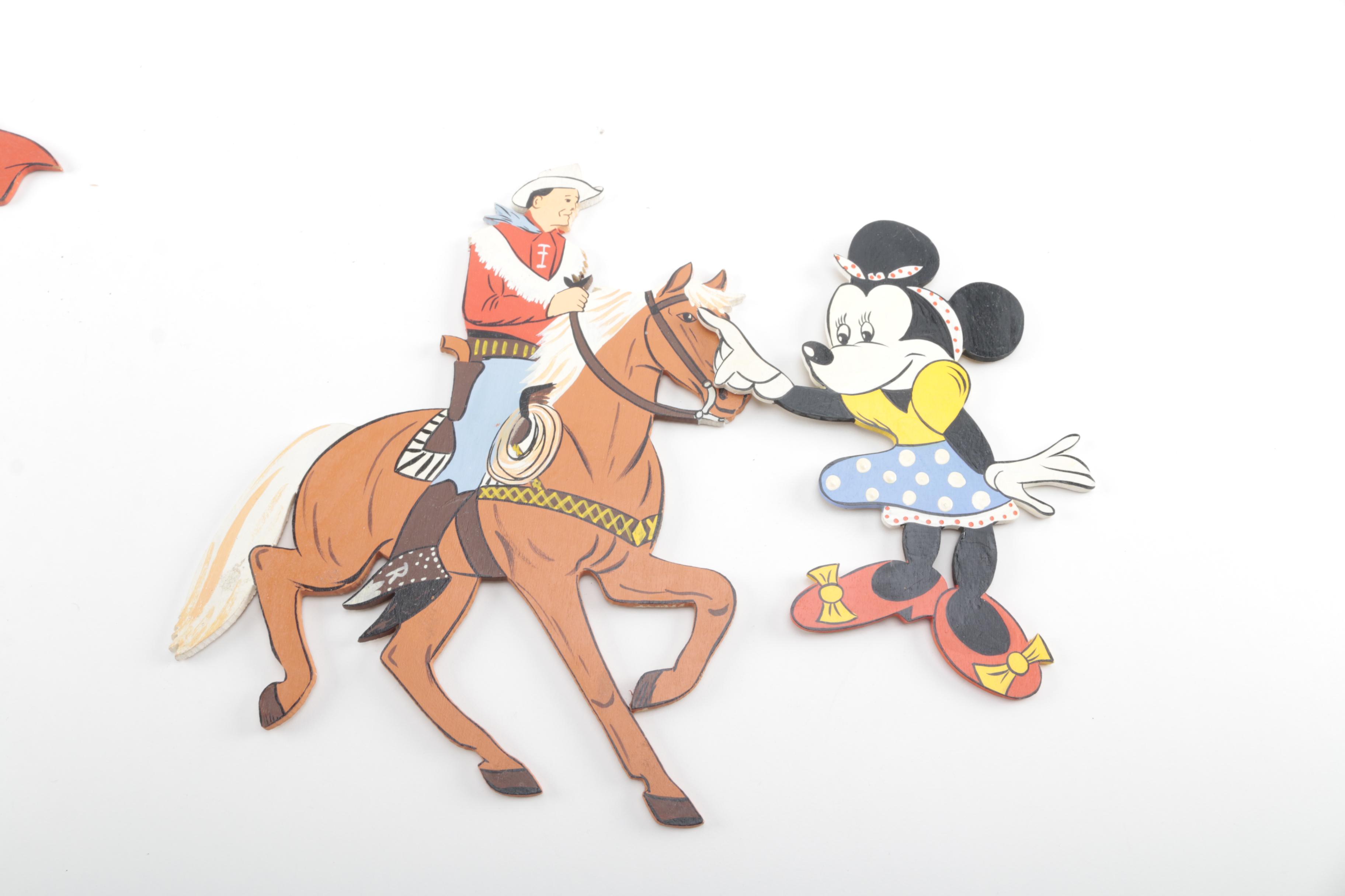 Assortment of Wood Character Cut-Outs from Germany