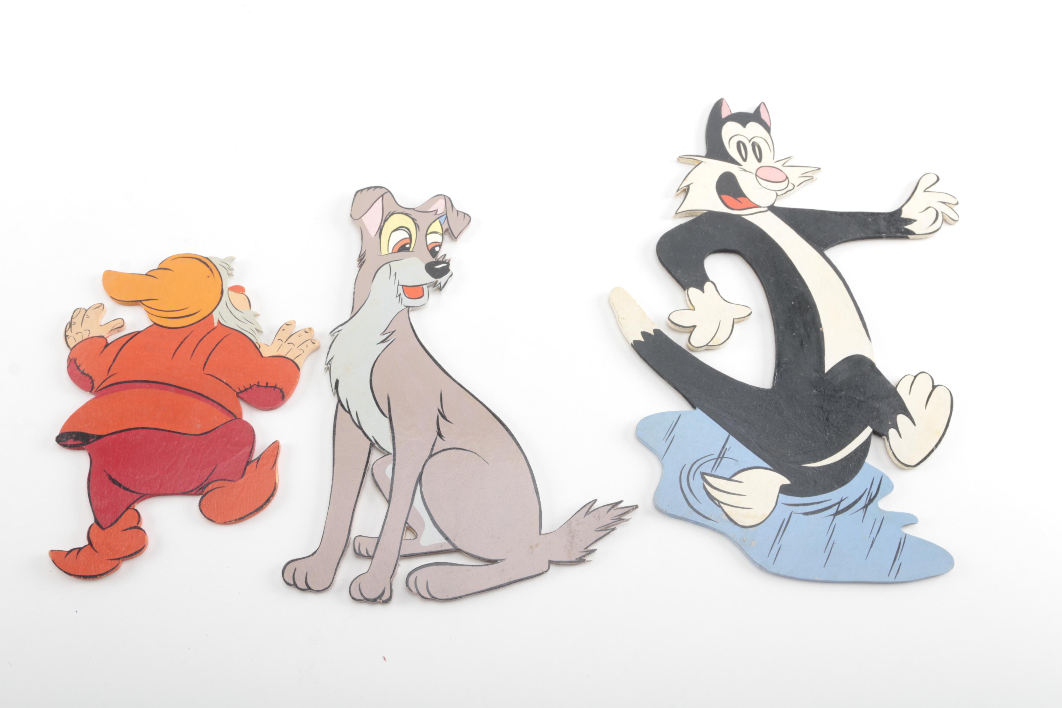 Assortment of Wood Character Cut-Outs from Germany