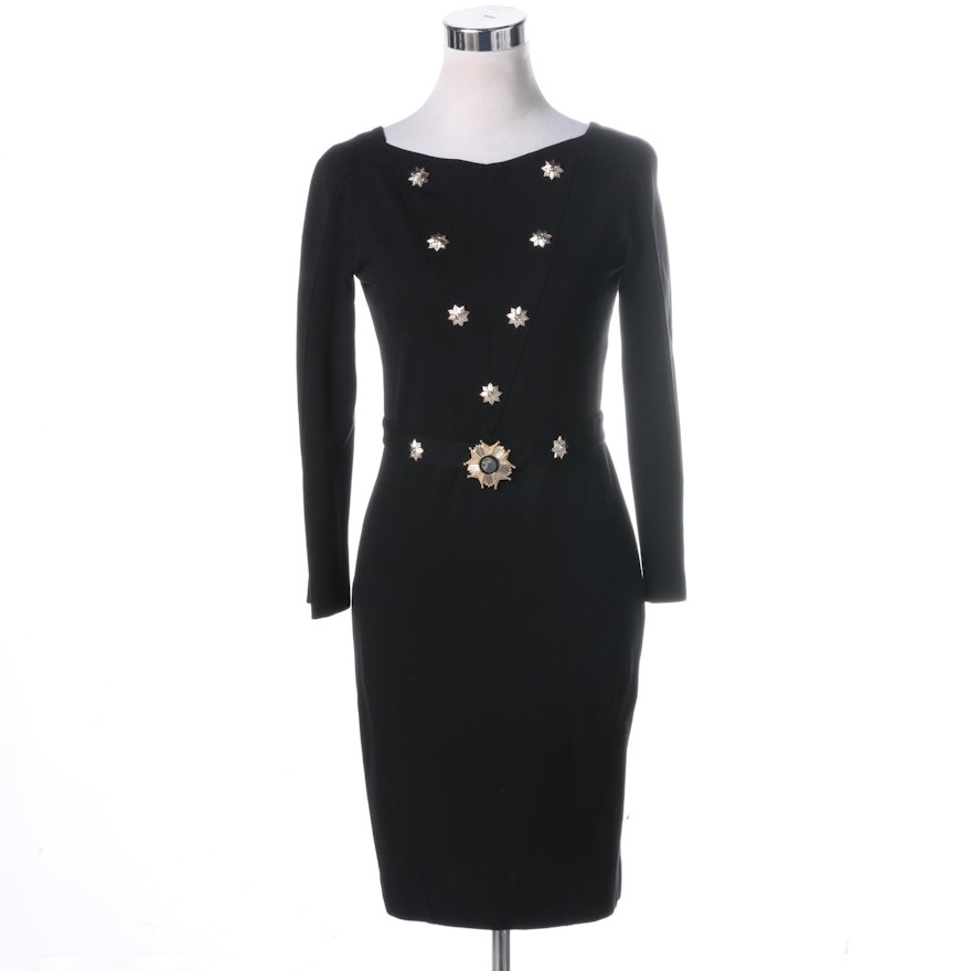 Versace Collection Black Jersey Dress