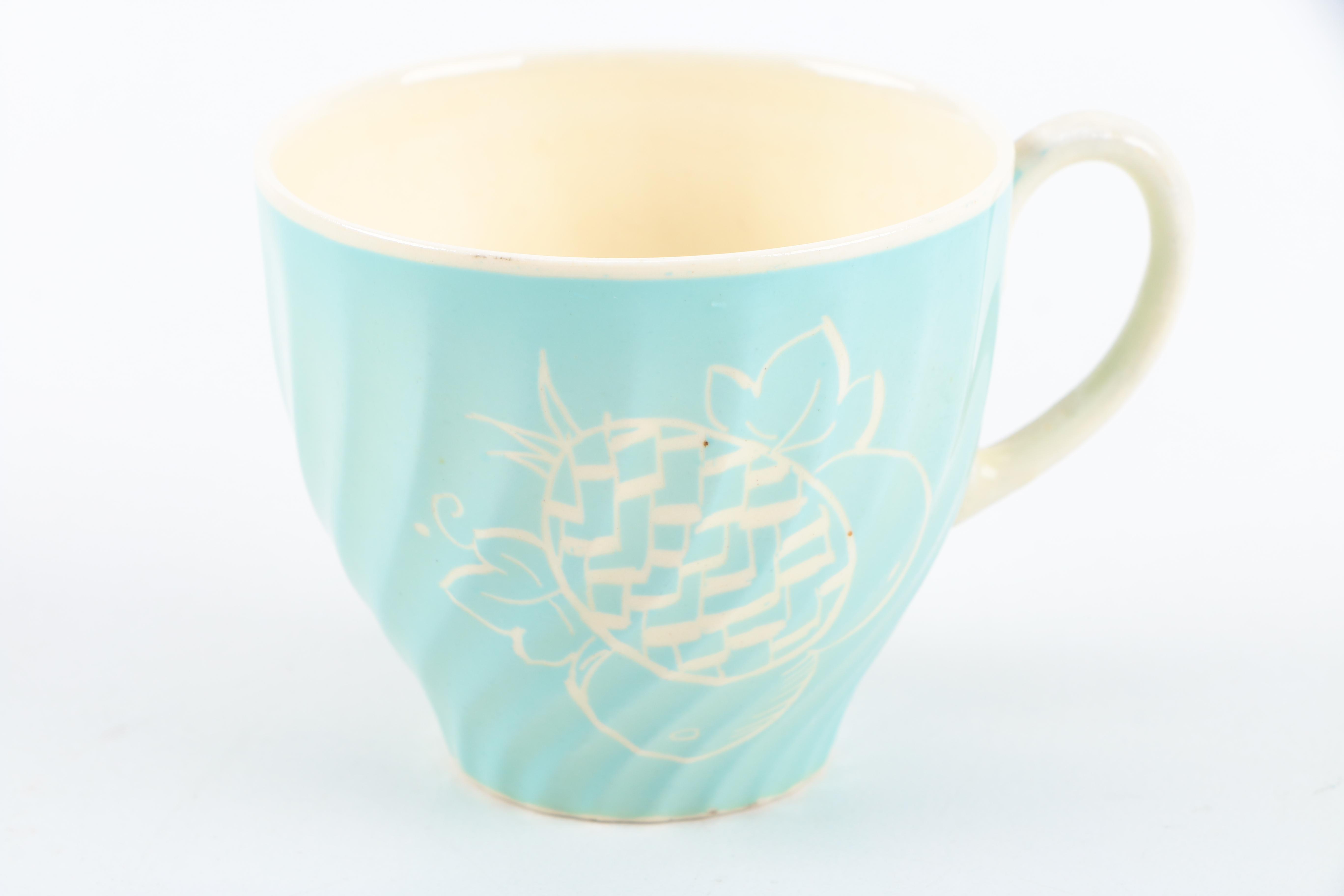 Susie Cooper Spiral Teacups and Saucers