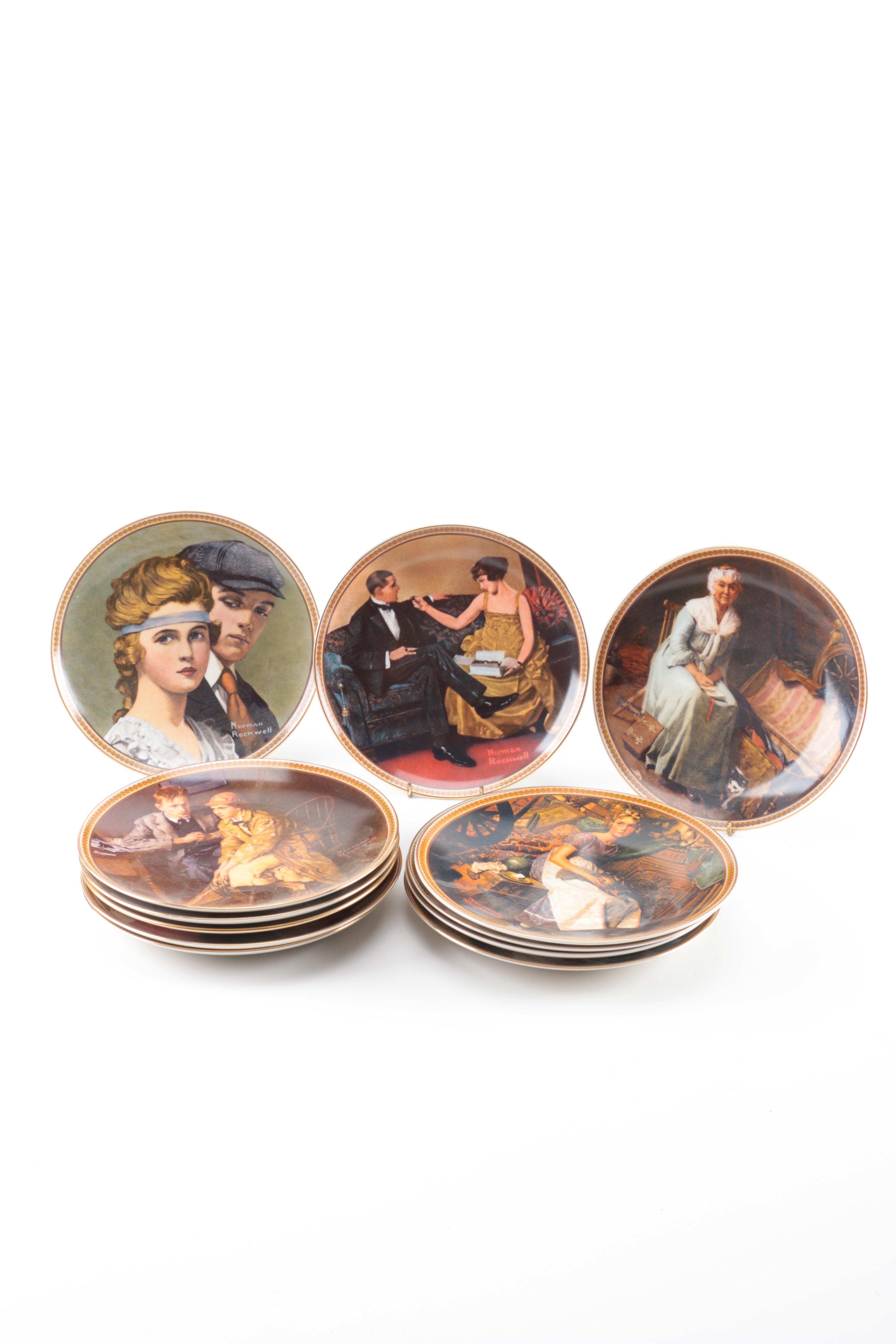 Knowles Limited Edition Normal Rockwell "Rediscovered Women" Porcelain Plates