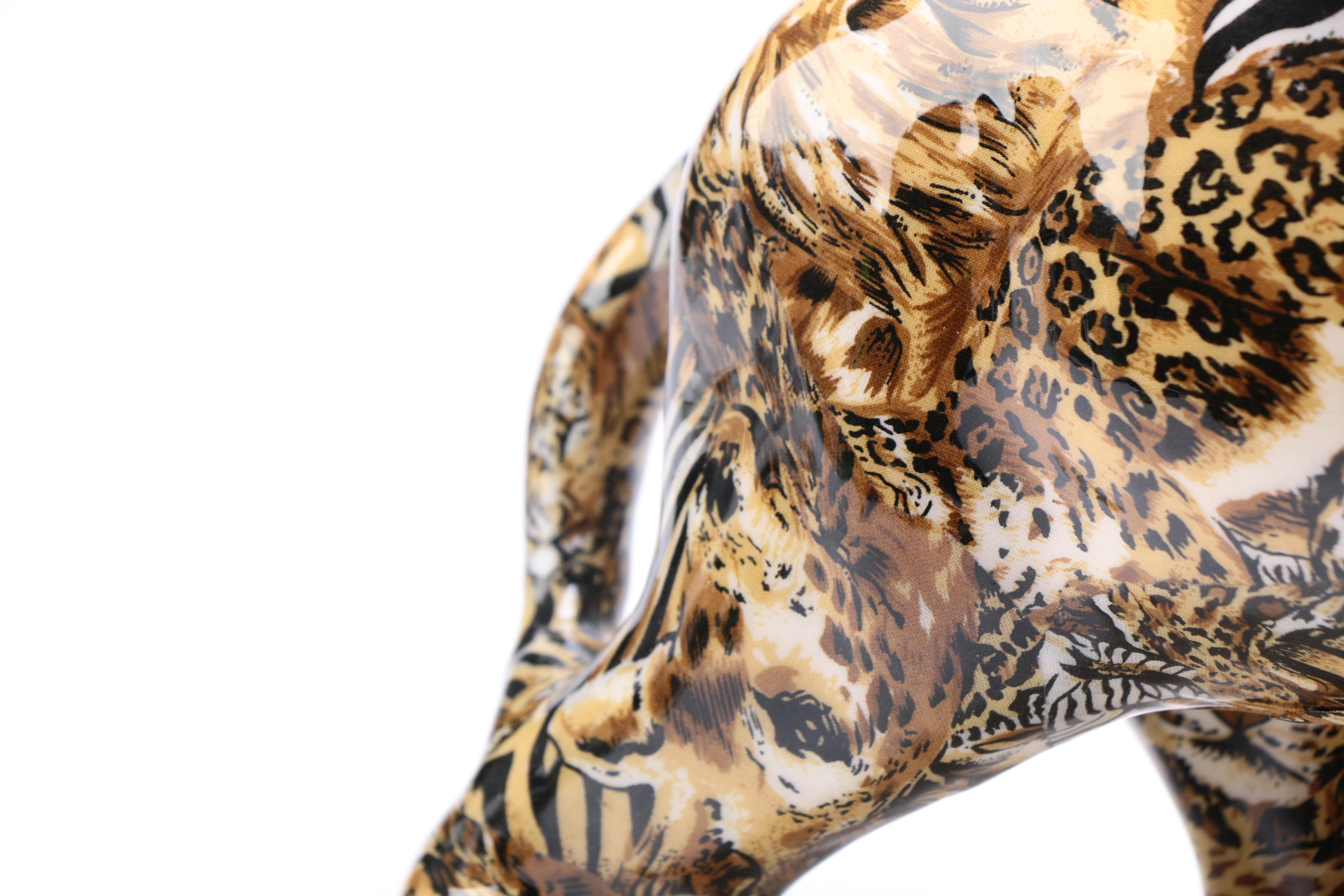 Artisan Pattern Elephant Figurines