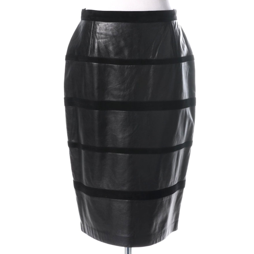 Escada Leather Skirt