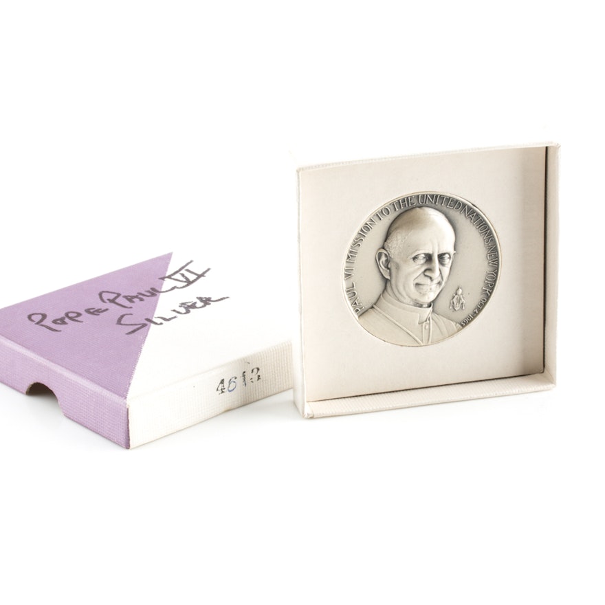 1965 Silver Pope Paul VI Peace Medallion